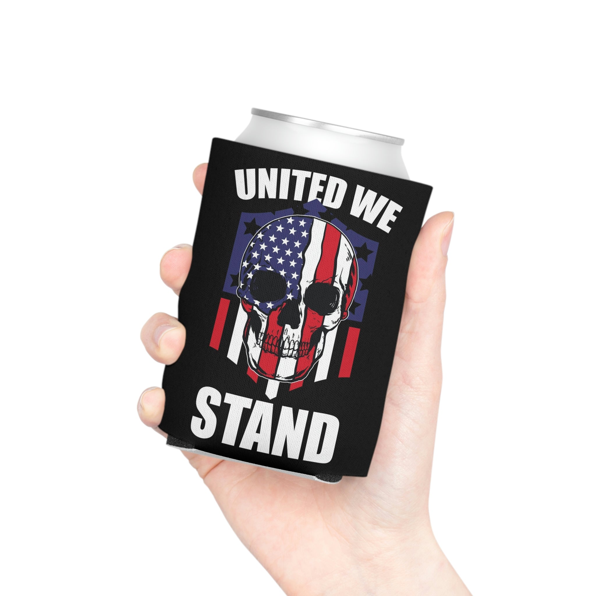 Aqua Life™ ~ Patriotic Series ~ United We Stand - USA Flag~Red Stripe ~ Slim & Regular Can Koozie