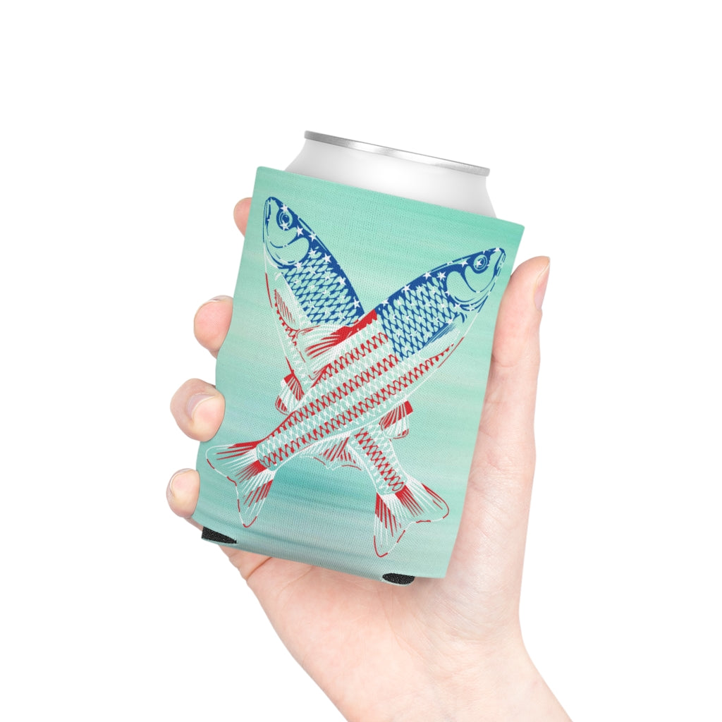 Aqua Life™ ~ Patriotic Series ~ USA Mullet Flag ~ Slim & Regular Can Koozie