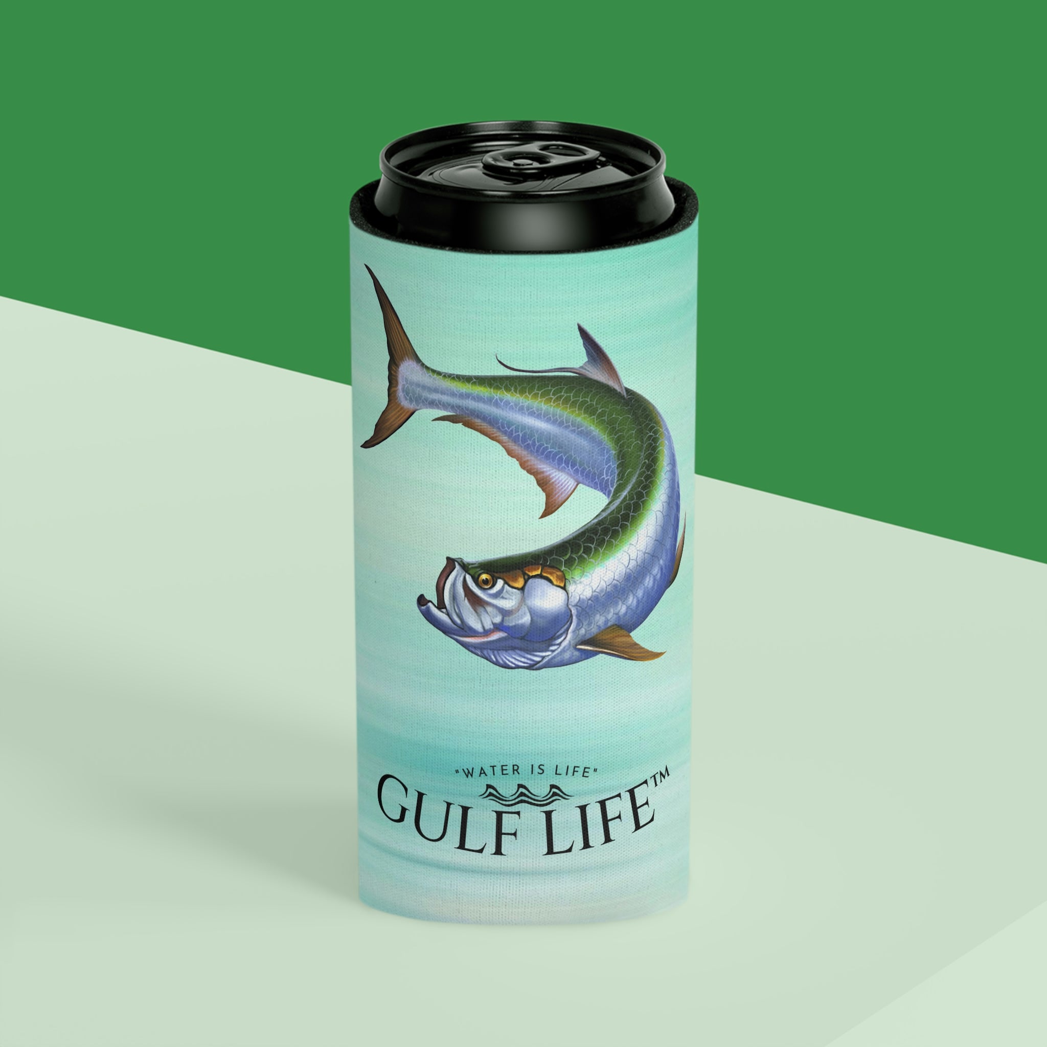 Gulf Life™ ~ Tarpon ~ Slim Can & Regular Size Koozie