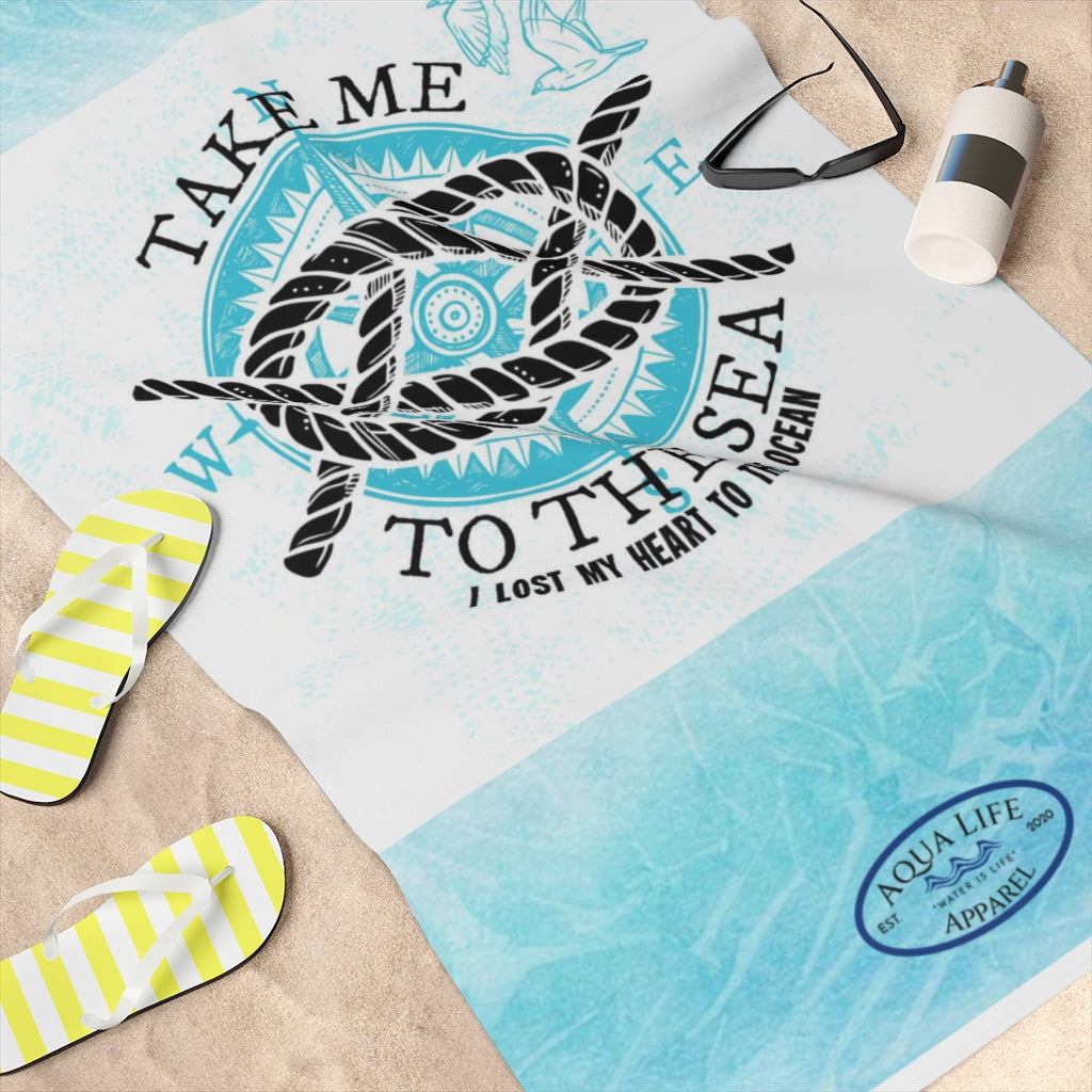 "Life Is Better On The Gulf" w/ Knots ~ Beach Towel, 30x60