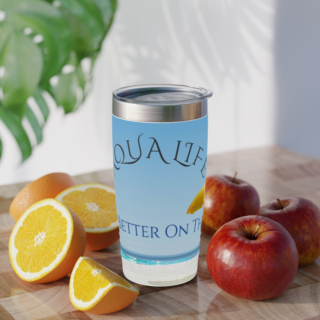 Aqua Life Ringneck Tumbler, 20oz ~ Life Is Better On The Gulf