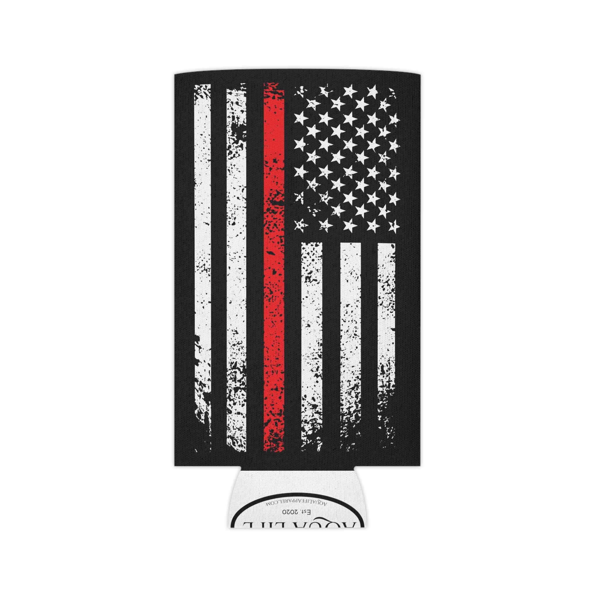 Aqua Life™ ~ Patriotic Series ~ United We Stand - USA Flag~Red Stripe ~ Slim & Regular Can Koozie