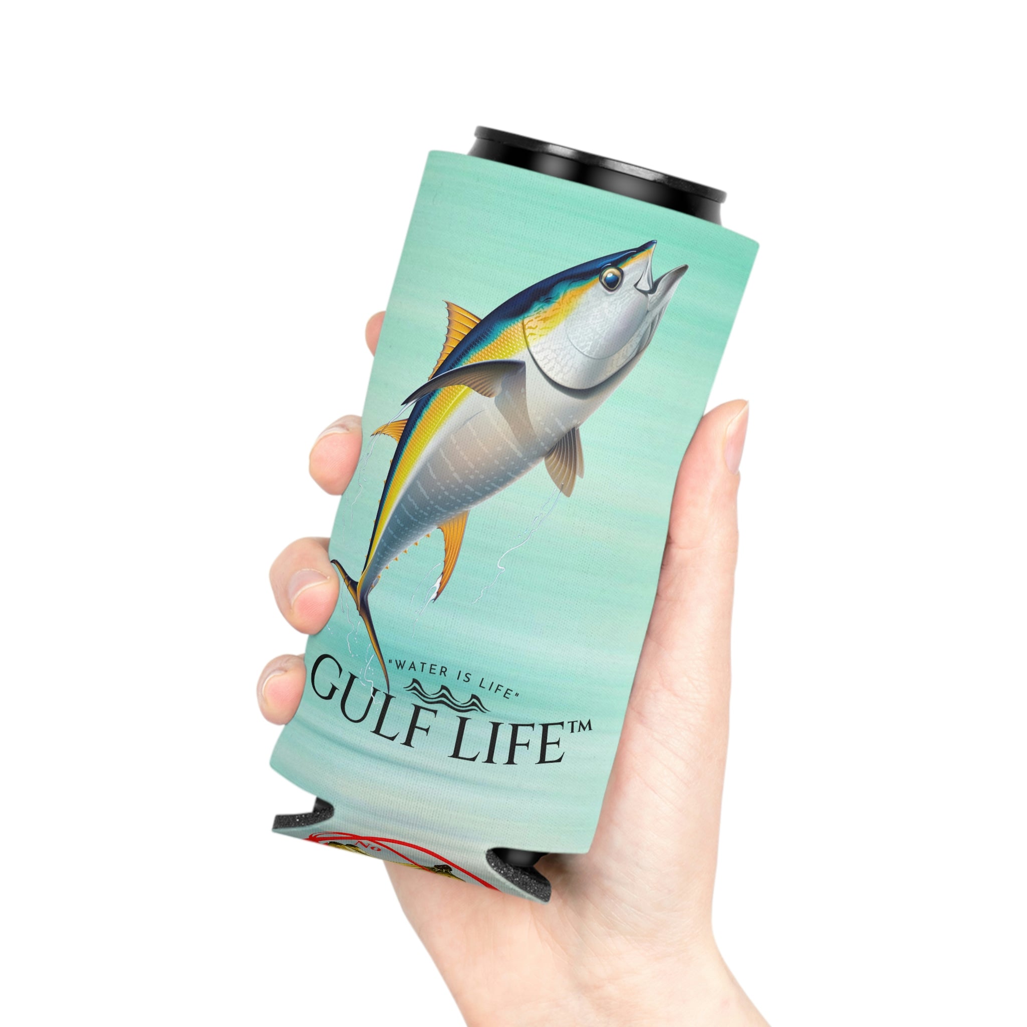 Gulf Life™ ~ Yellowfin Tuna ~ Slim Can & Regular Size Koozie