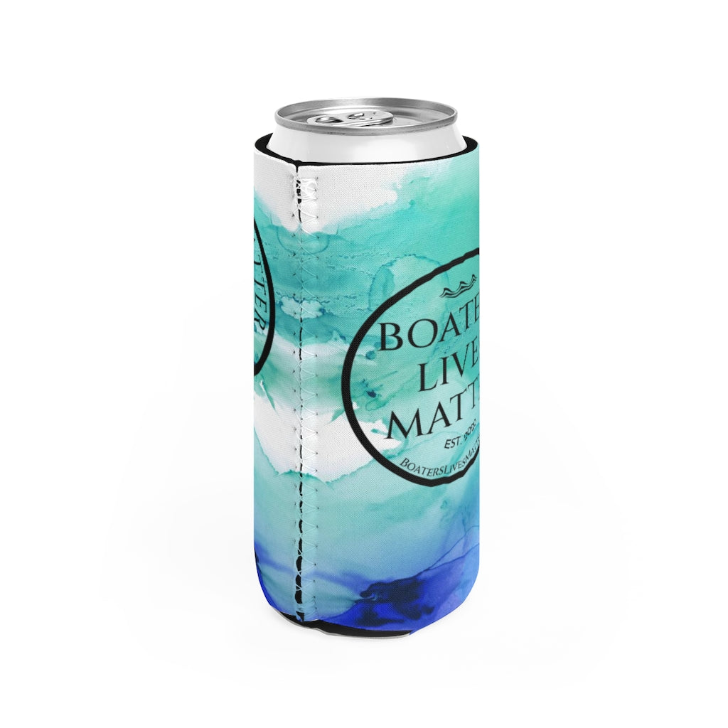 Boaters Lives Matter  with Seal ~ Slim Can Cooler