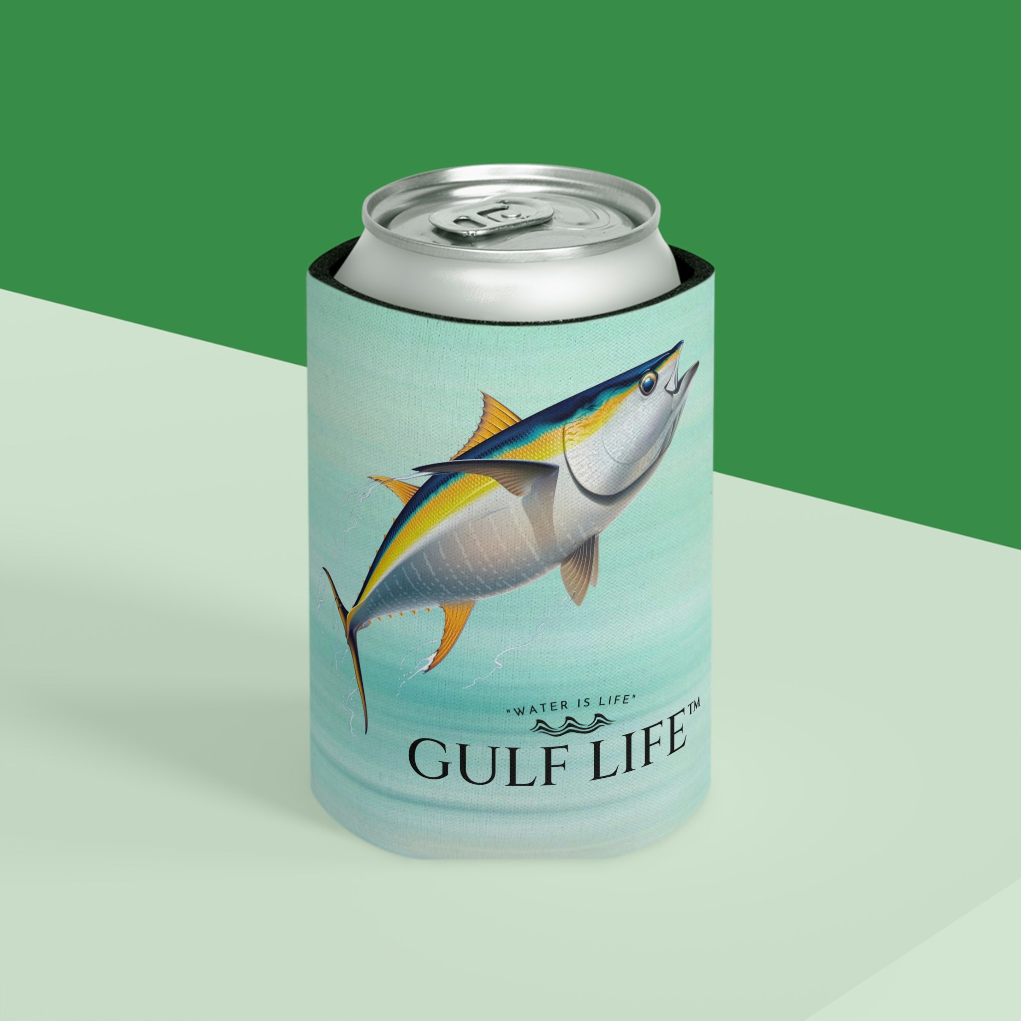 Gulf Life™ ~ Yellowfin Tuna ~ Slim Can & Regular Size Koozie