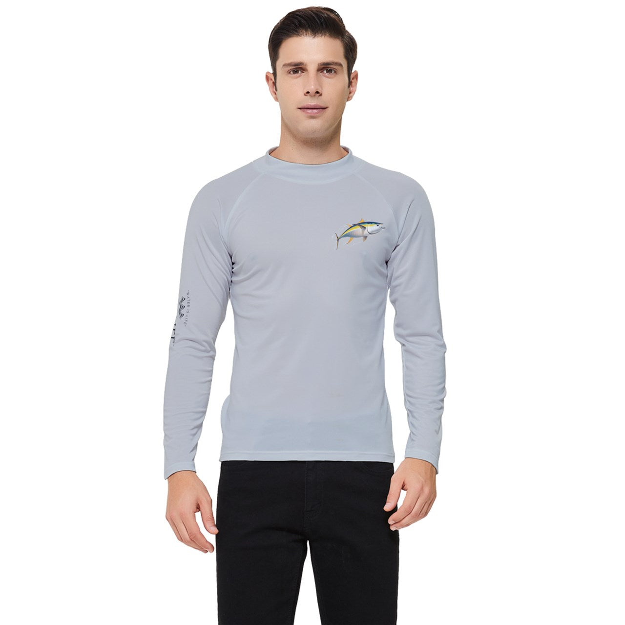 Aqua Life™ Silver Strand Men's Rash Guard ~ Long Sleeve ~ Choose Your Design!