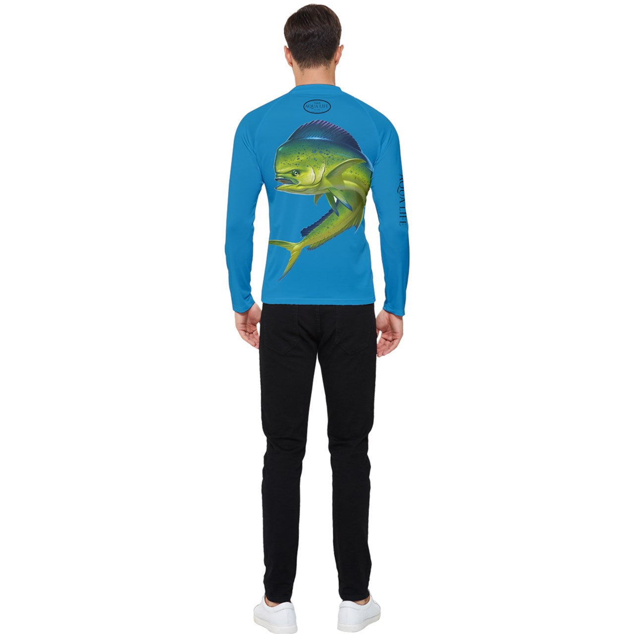 Aqua Life™ Caribe Blue Men's Rash Guard ~ Long Sleeve ~ Choose Your Design!