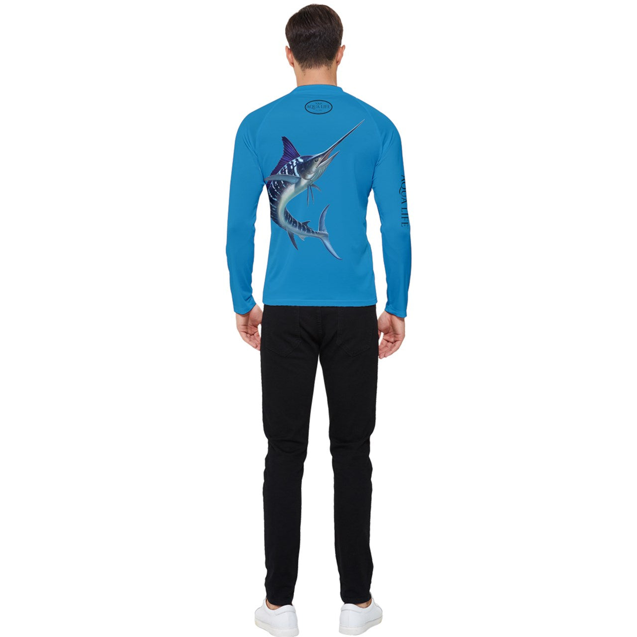 Aqua Life™ Caribe Blue Men's Rash Guard ~ Long Sleeve ~ Choose Your Design!