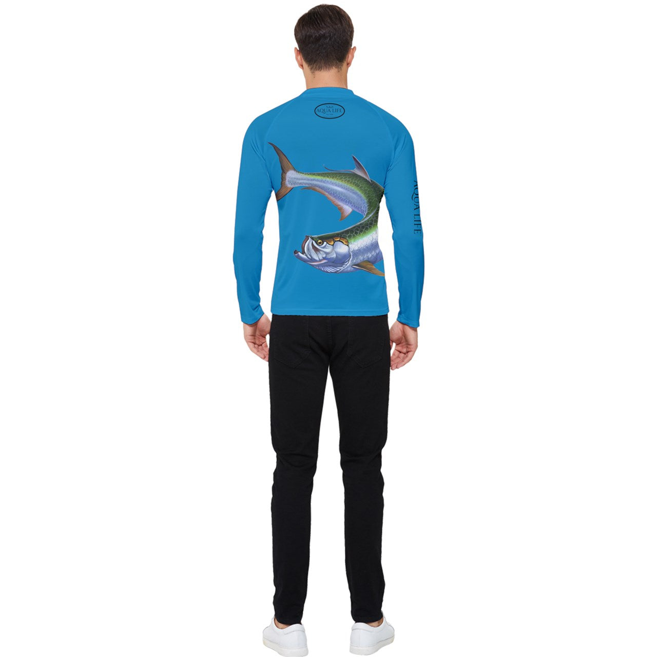 Aqua Life™ Caribe Blue Men's Rash Guard ~ Long Sleeve ~ Choose Your Design!