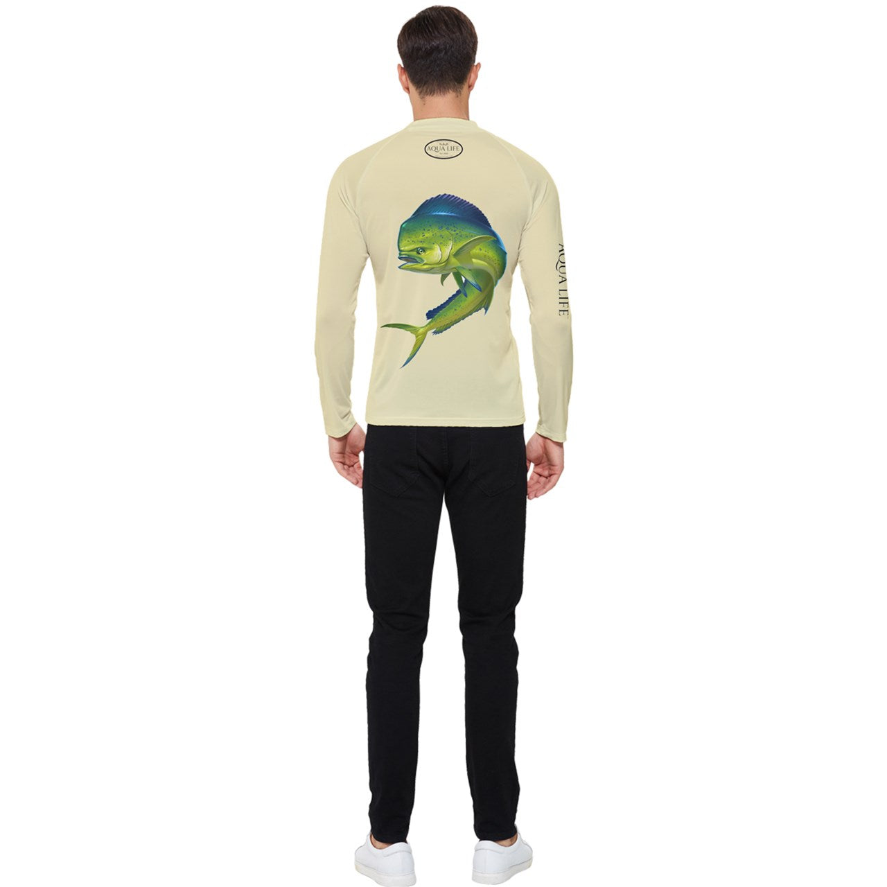 Aqua Life™ Banana Creme Men's Rash Guard ~ Long Sleeve ~ Choose Your Design!