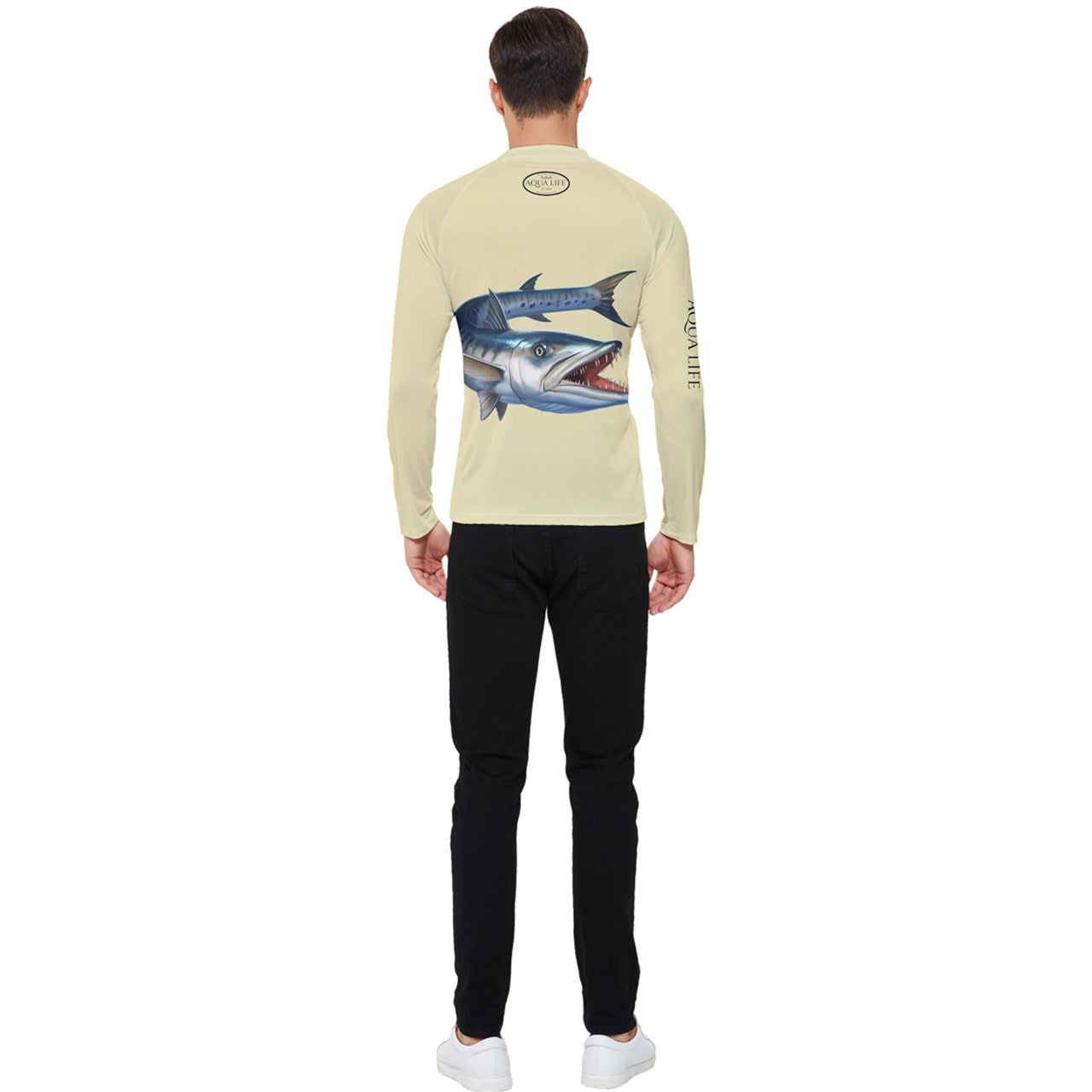 Aqua Life™ Banana Creme Men's Rash Guard ~ Long Sleeve ~ Choose Your Design!