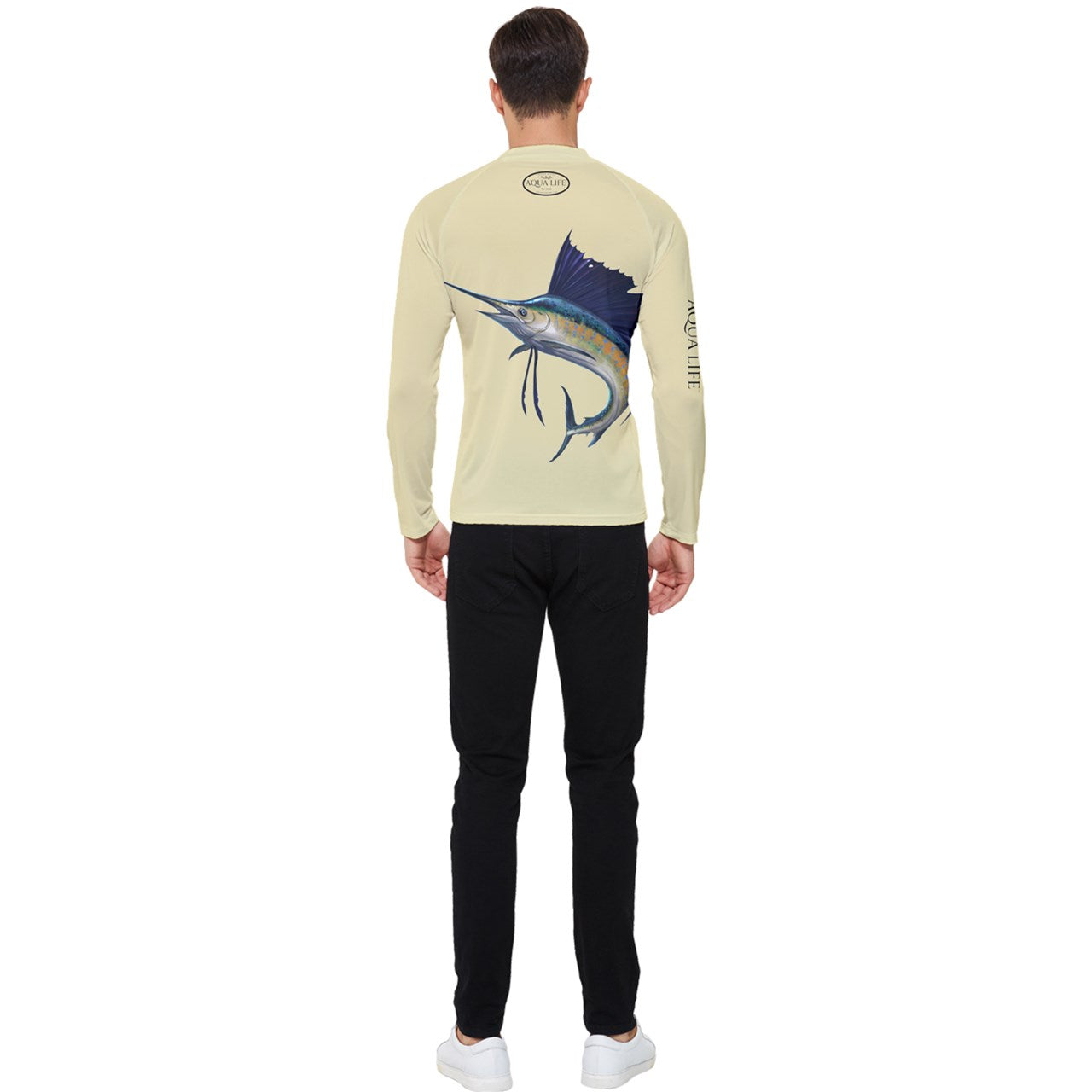 Aqua Life™ Banana Creme Men's Rash Guard ~ Long Sleeve ~ Choose Your Design!