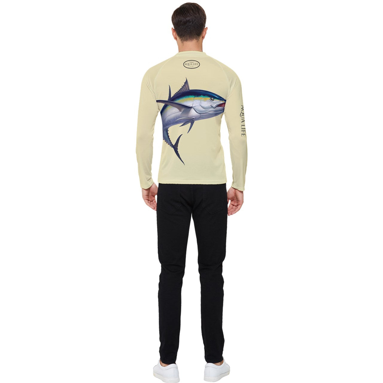 Aqua Life™ Banana Creme Men's Rash Guard ~ Long Sleeve ~ Choose Your Design!