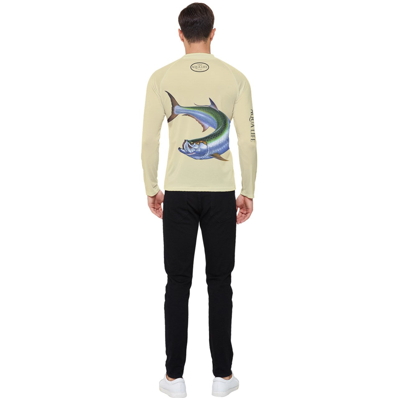 Aqua Life™ Banana Creme Men's Rash Guard ~ Long Sleeve ~ Choose Your Design!