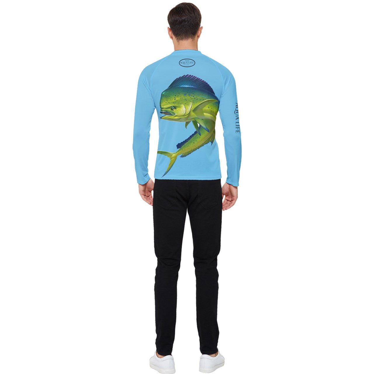 Aqua Life™ Sky Blue Men's Rash Guard ~ Long Sleeve ~ Choose Your Design!