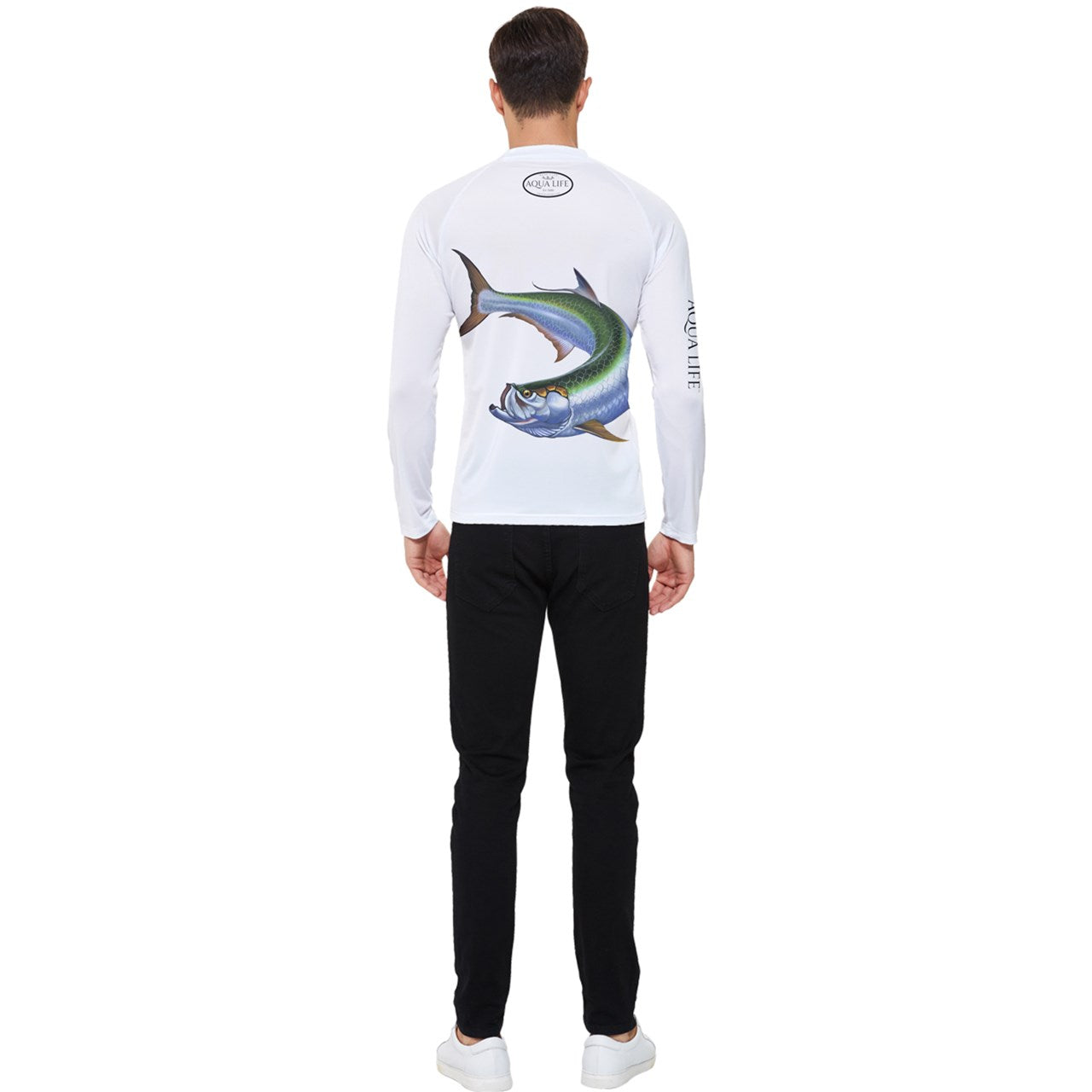 Aqua Life™ White Men's Rash Guard ~ Long Sleeve ~ Choose Your Design!