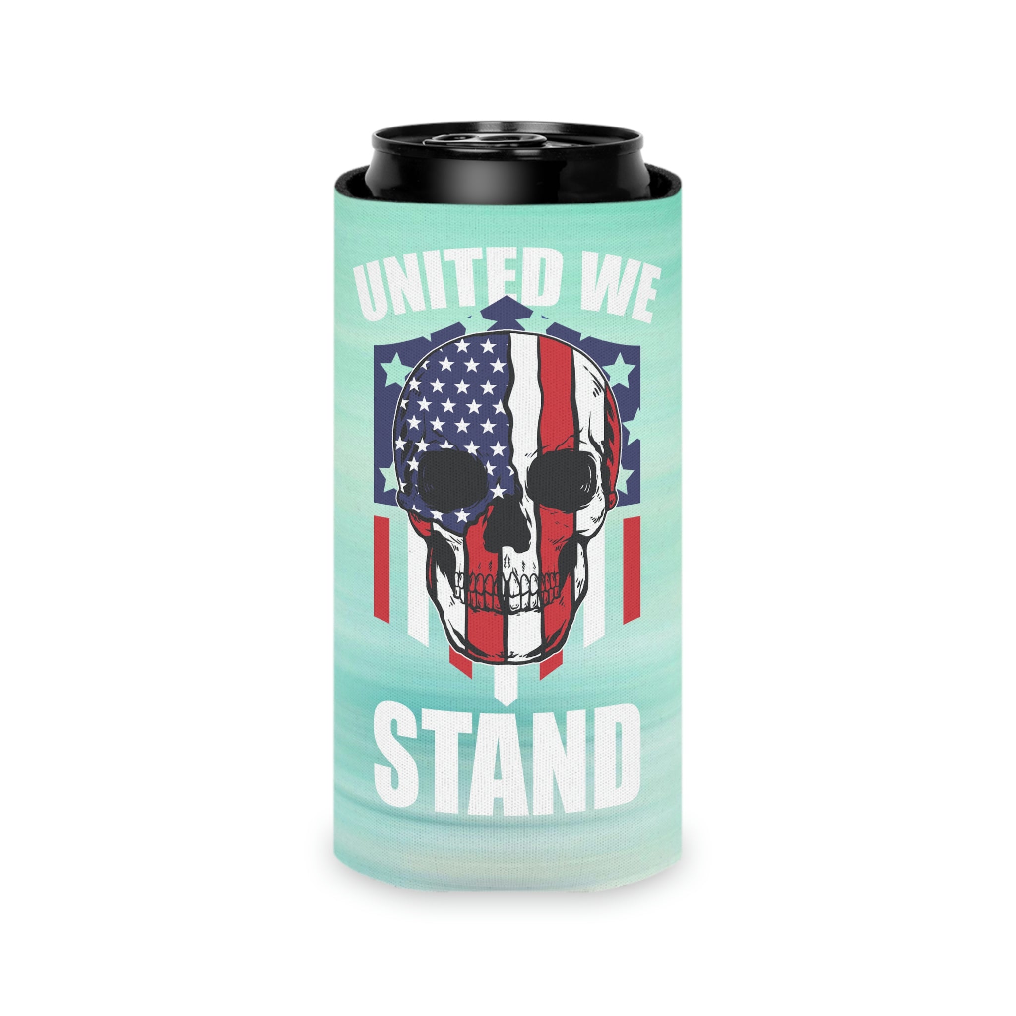 Aqua Life™ ~ Patriotic Series ~ United We Stand ~ USA Marlin ~ Slim & Regular Can Koozie