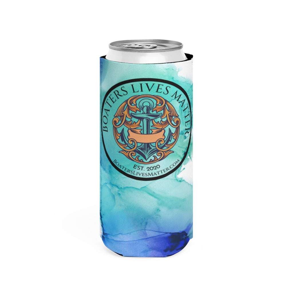 Boaters Lives Matter  with Seal ~ Slim Can Cooler