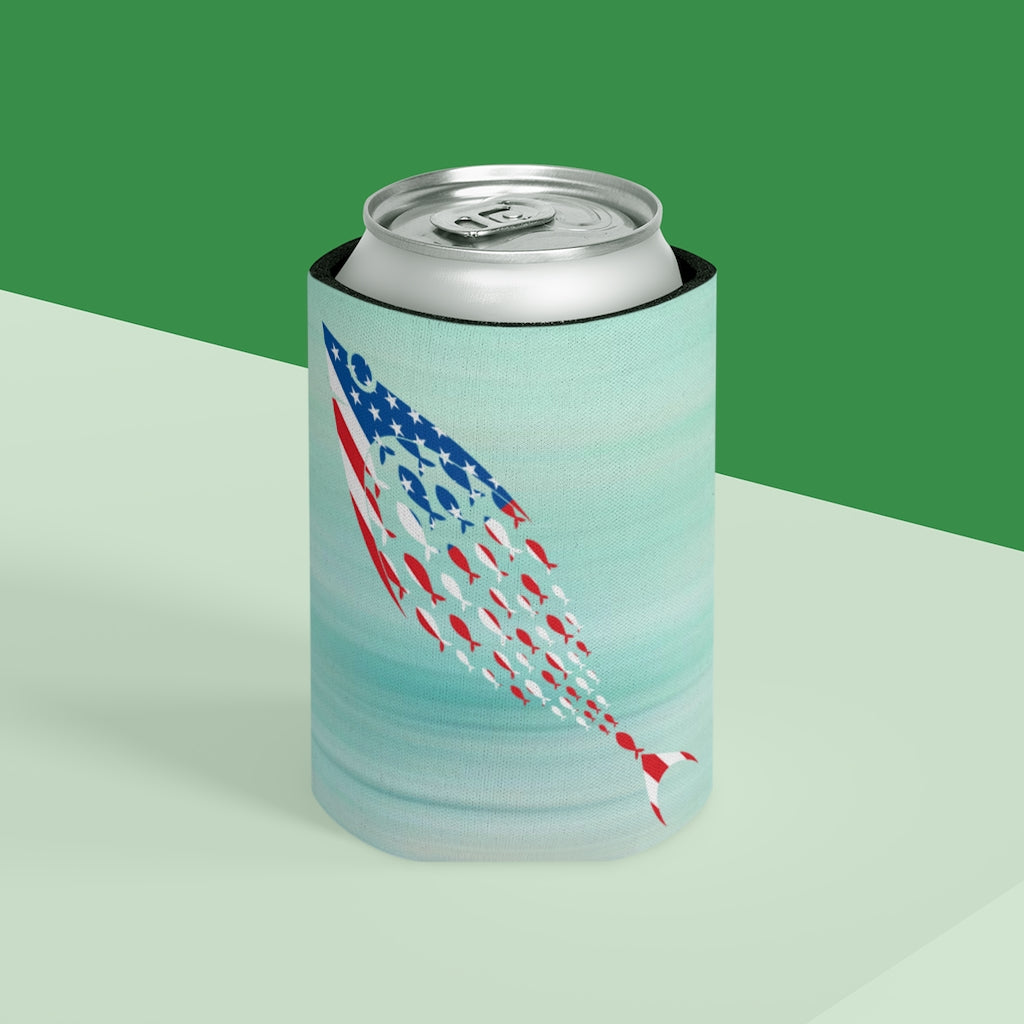 Aqua Life™ ~ Patriotic Series ~ USA Tuna Flag ~ Slim Can Koozie