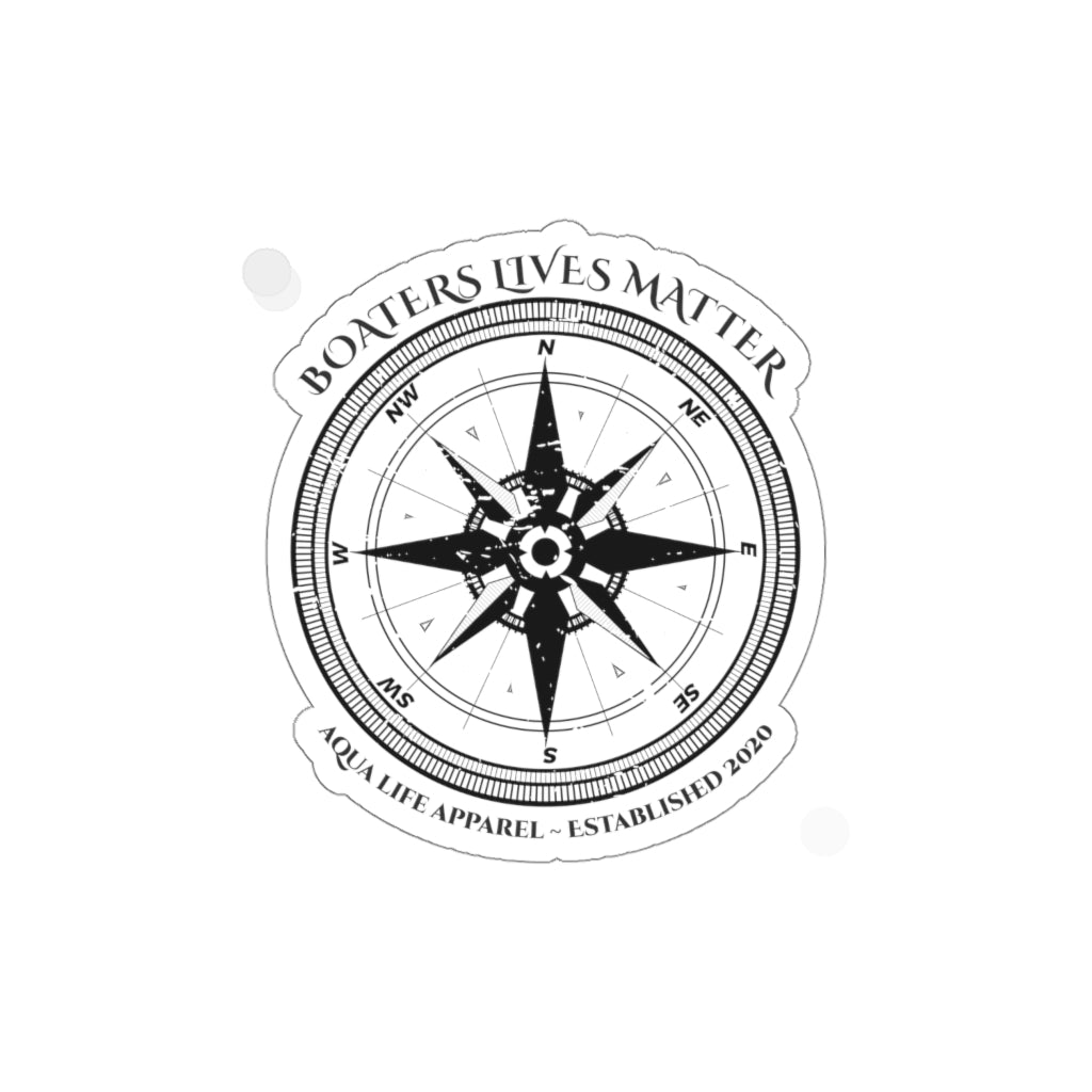 "Boaters Lives Matter" ~ Compass Rose ~ Die-cut Sticker