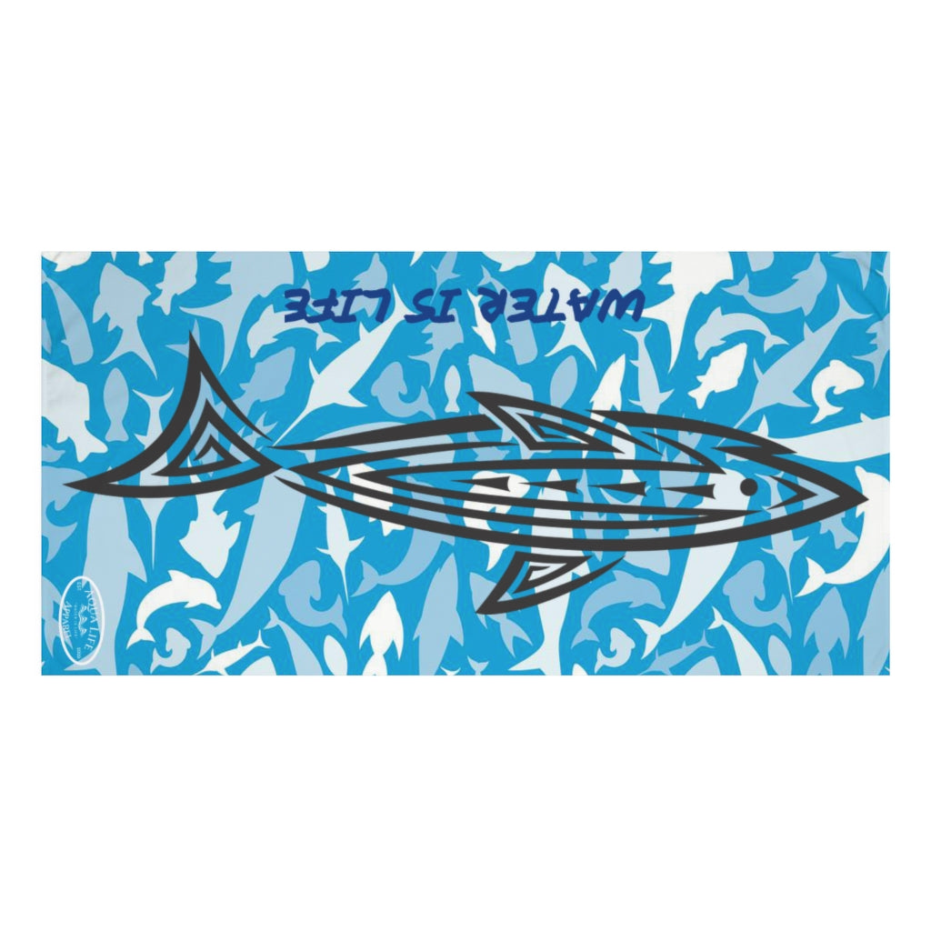 SHARK~ Water Is Life ~ Beach Towel, 30x60