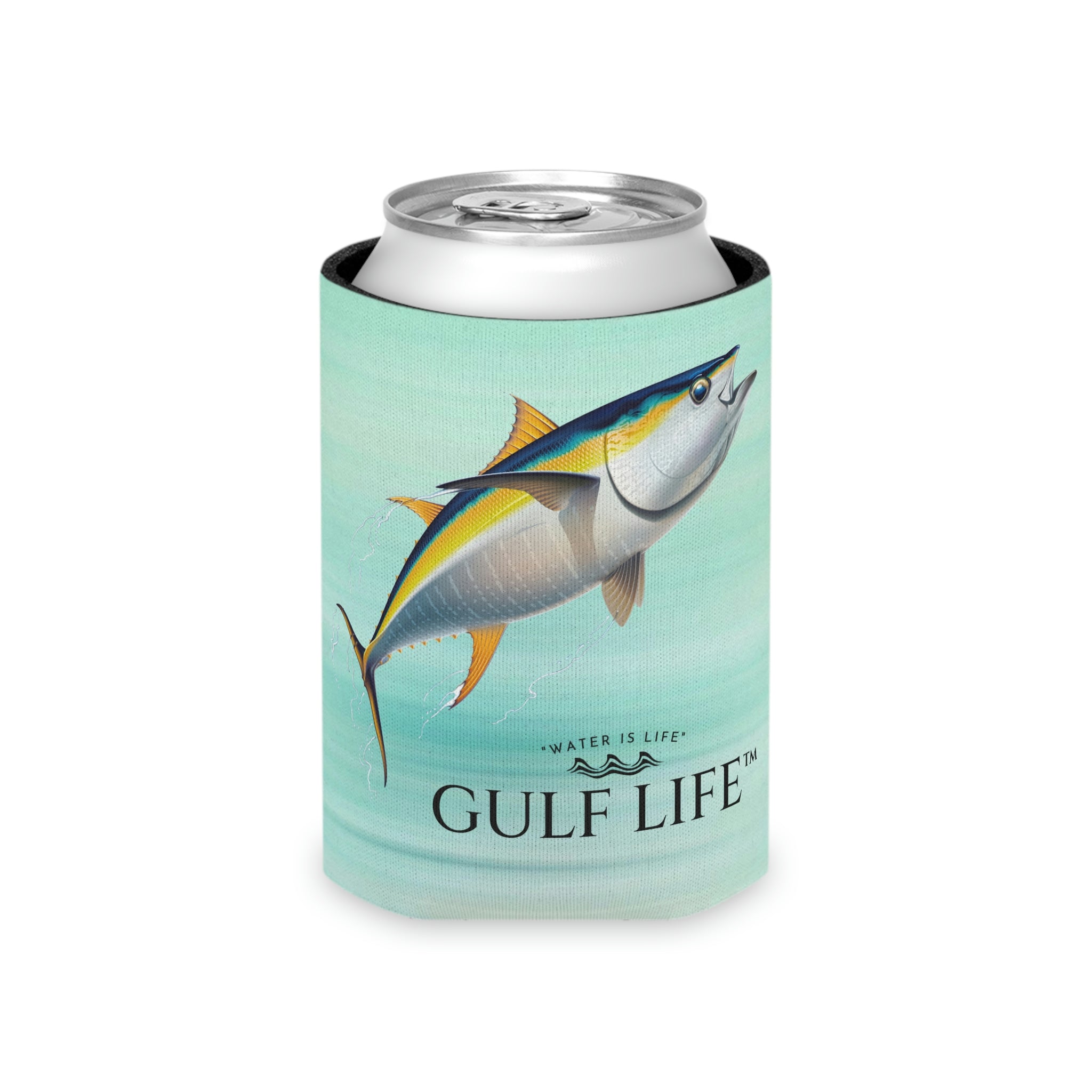 Gulf Life™ ~ Yellowfin Tuna ~ Slim Can & Regular Size Koozie