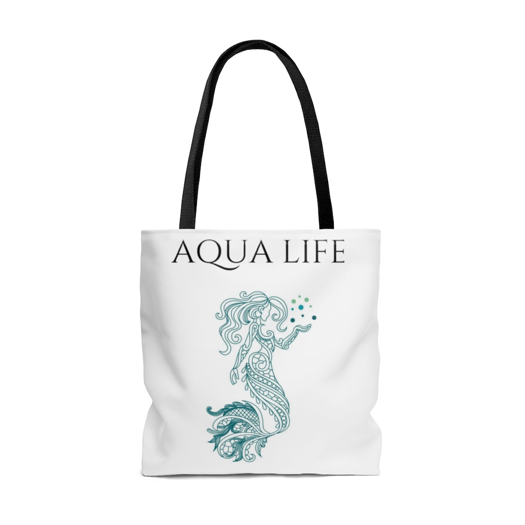 AQUA LIFE - Mermaid Tote Bag w/ hooks and palms