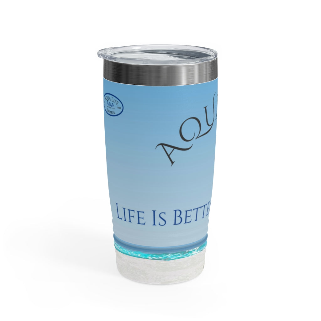 Aqua Life Ringneck Tumbler, 20oz ~ Life Is Better On The Gulf