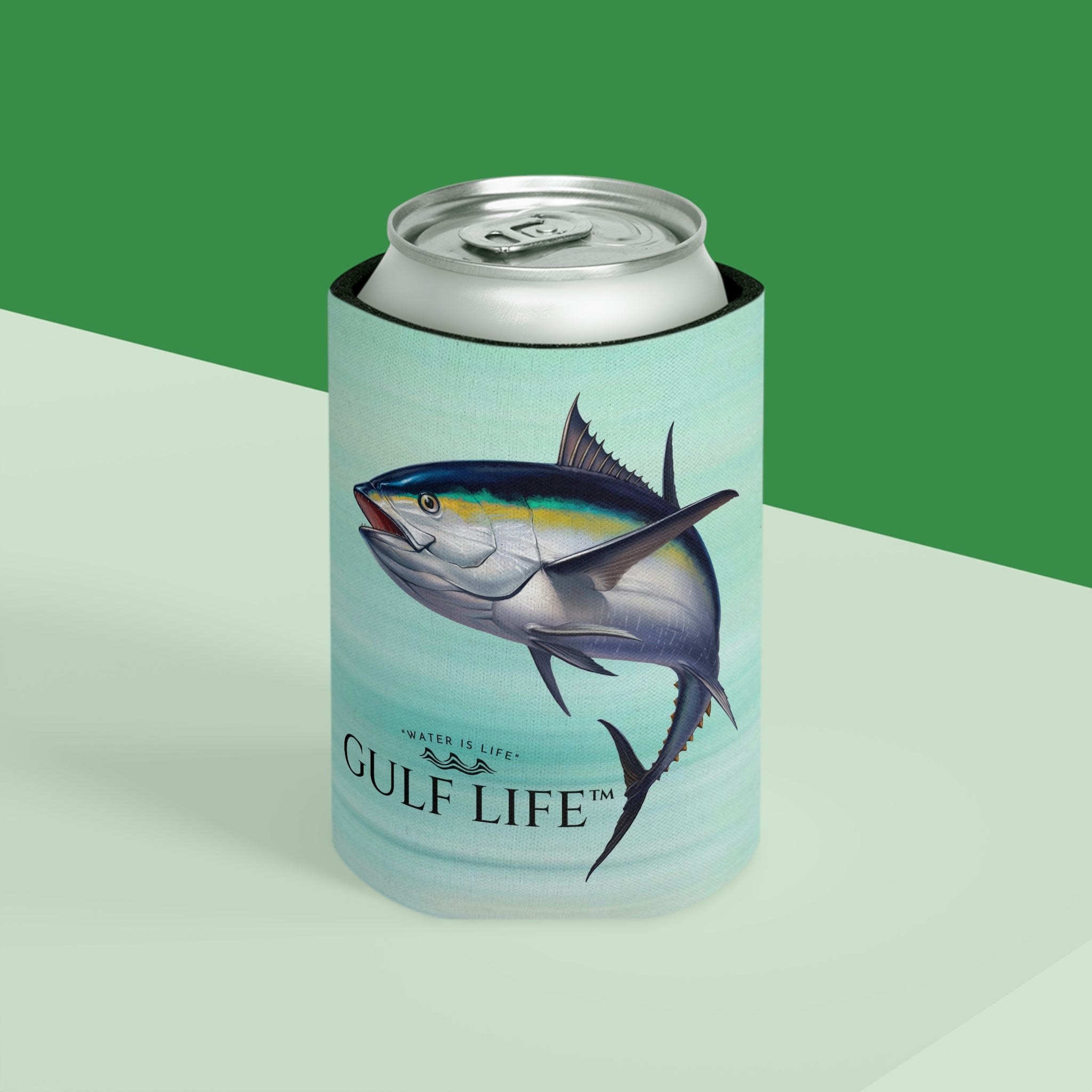 Gulf Life™ ~ Blackfin Tuna ~ Slim Can & Regular Size Koozie