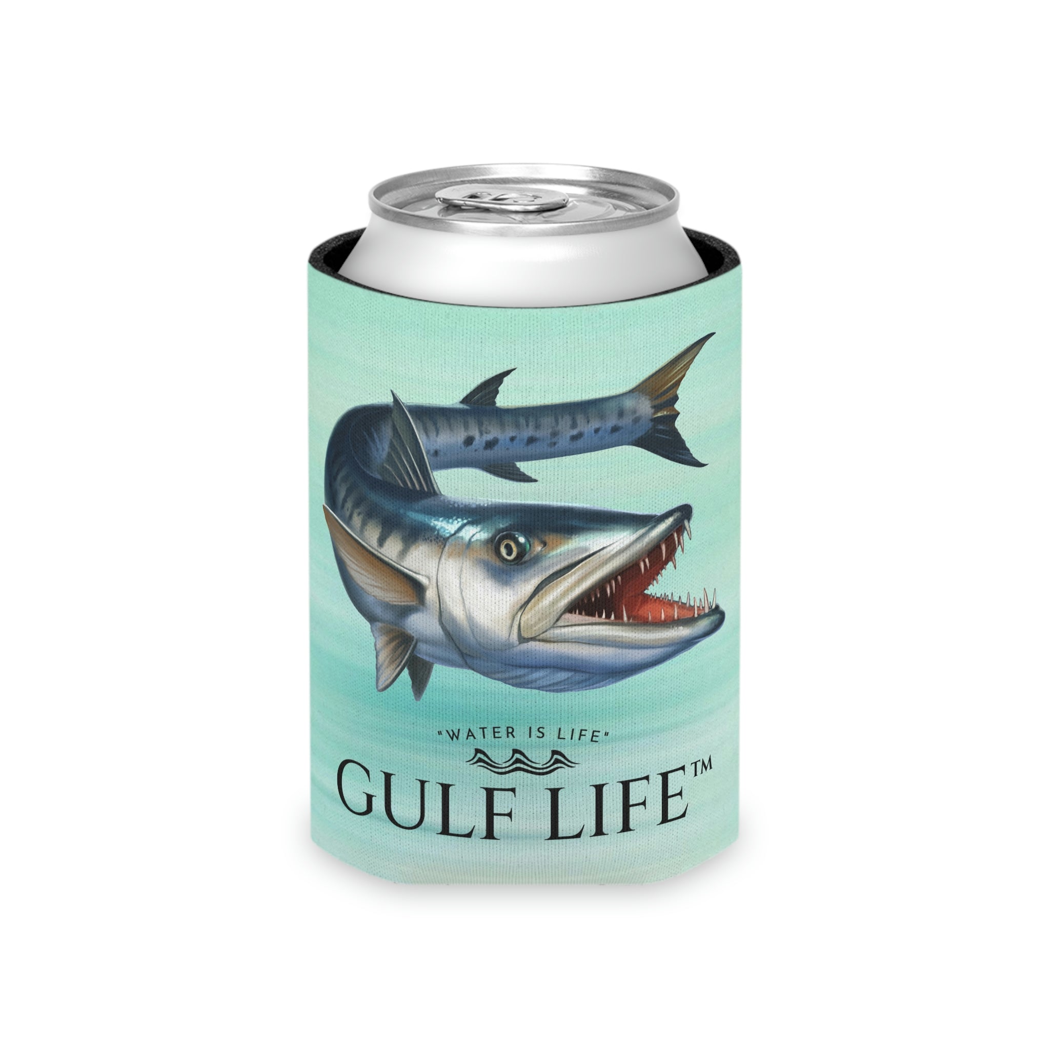 Gulf Life™ ~ Barracuda ~ Slim Can & Regular Size Koozie