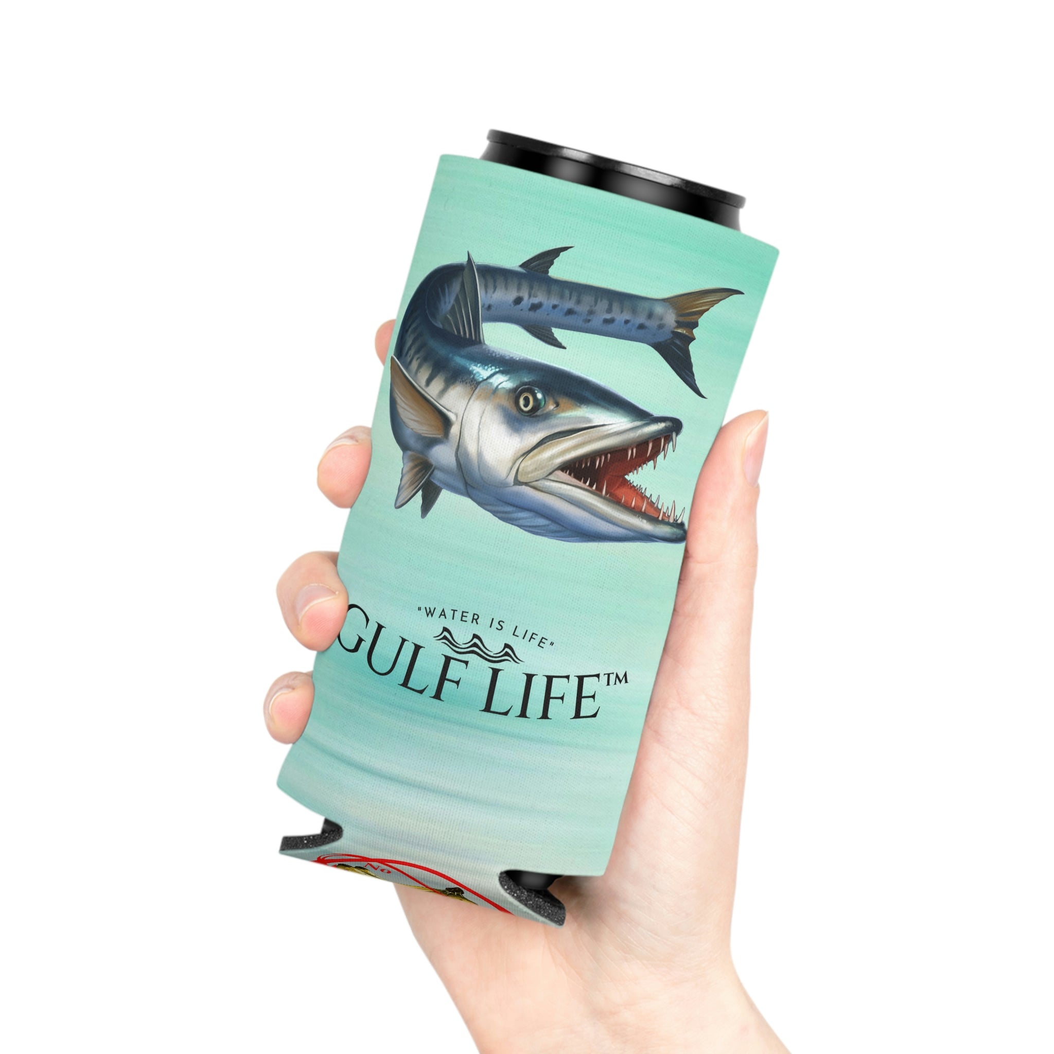 Gulf Life™ ~ Barracuda ~ Slim Can & Regular Size Koozie