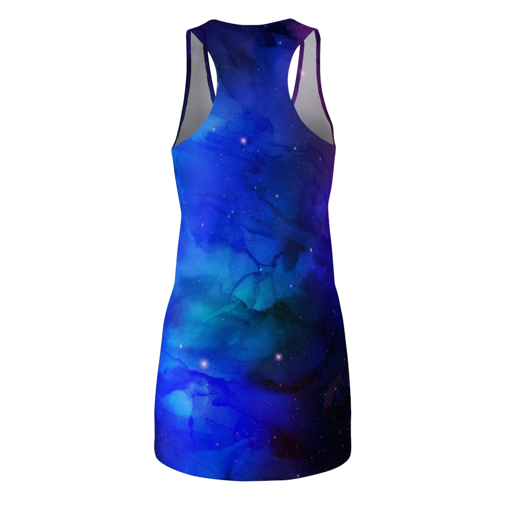 Women's Racerback Dress in Blu-Pur Nebula