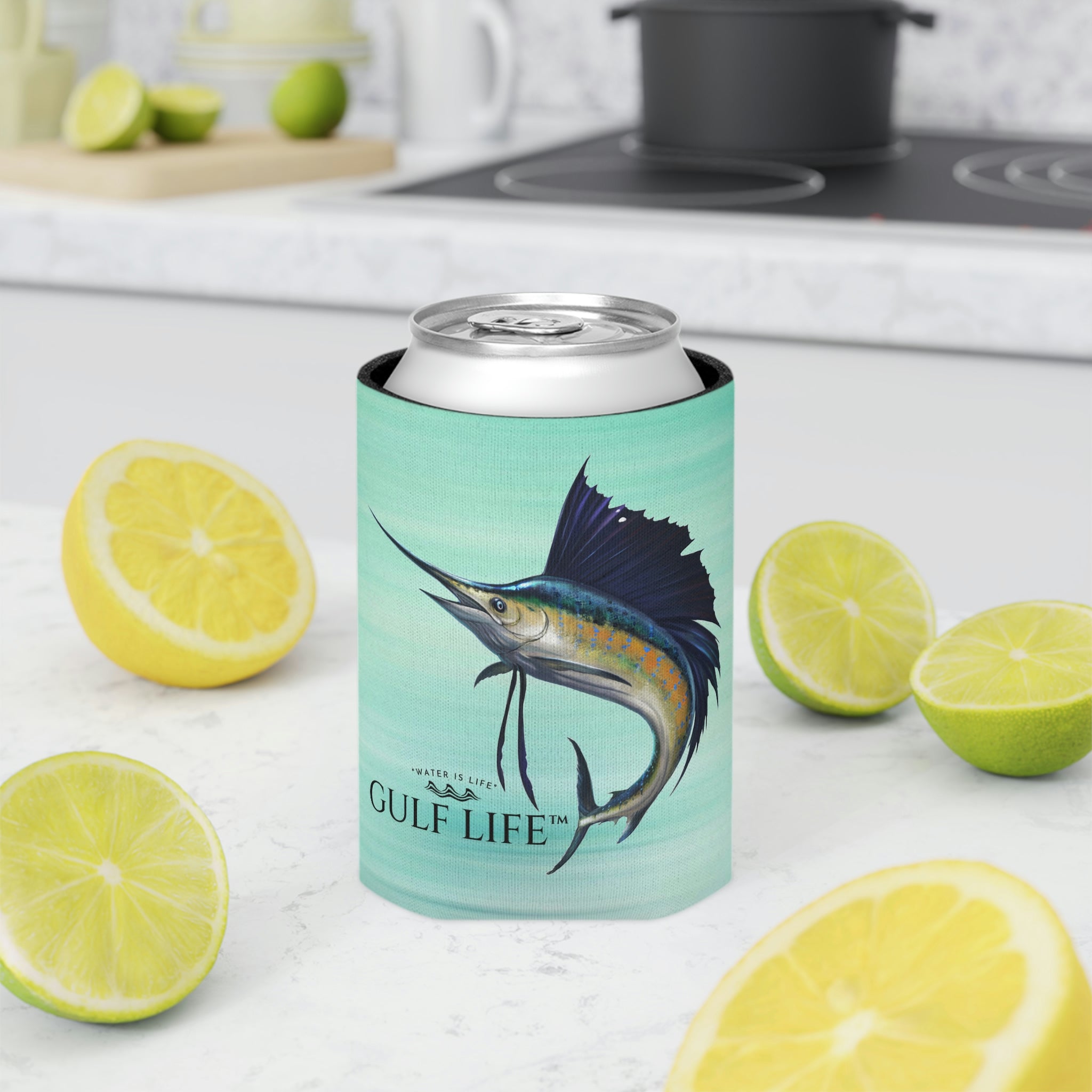 Gulf Life™ ~ Atlantic Sailfish ~ Slim Can & Regular Size Koozie