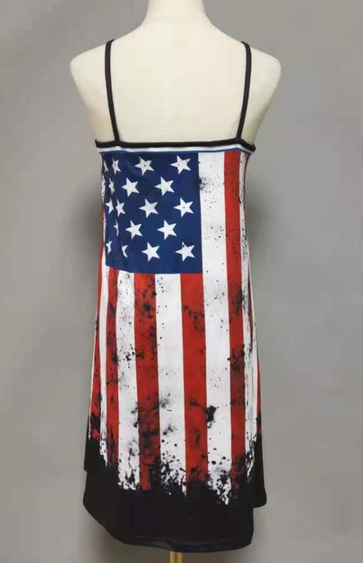 Women's Independence Day Metal Halter Dress