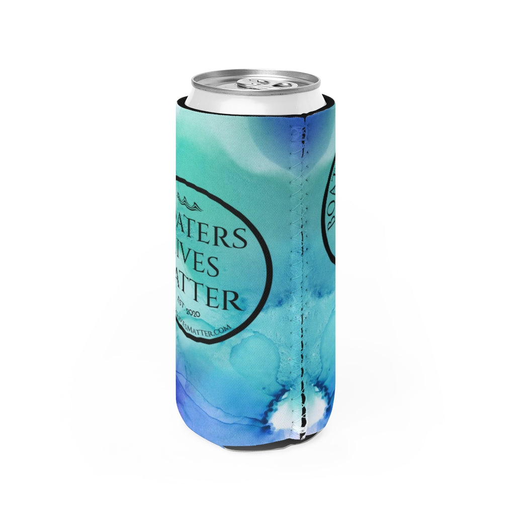 Boaters Lives Matter  with Seal ~ Slim Can Cooler