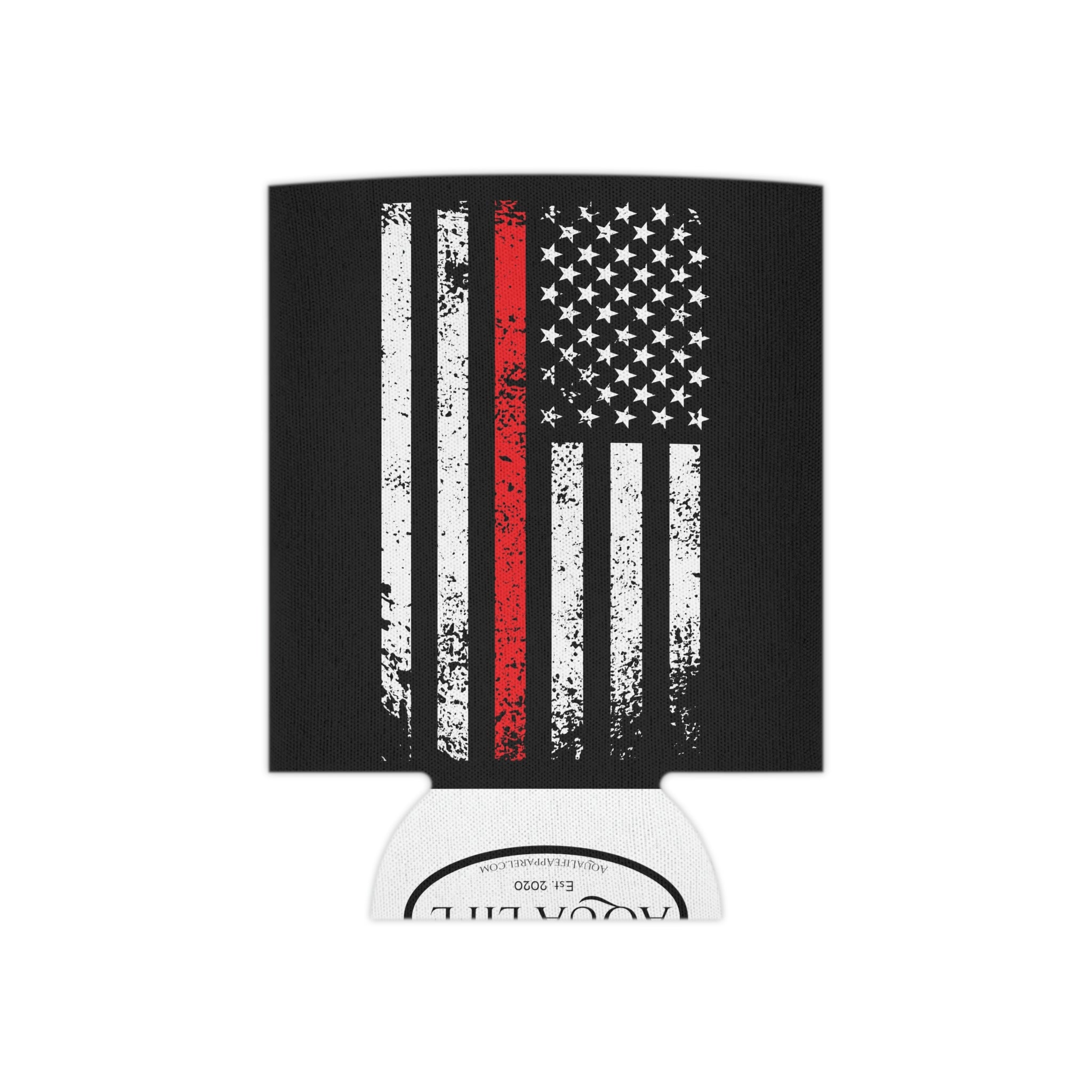 Aqua Life™ ~ Patriotic Series ~ United We Stand - USA Flag~Red Stripe ~ Slim & Regular Can Koozie