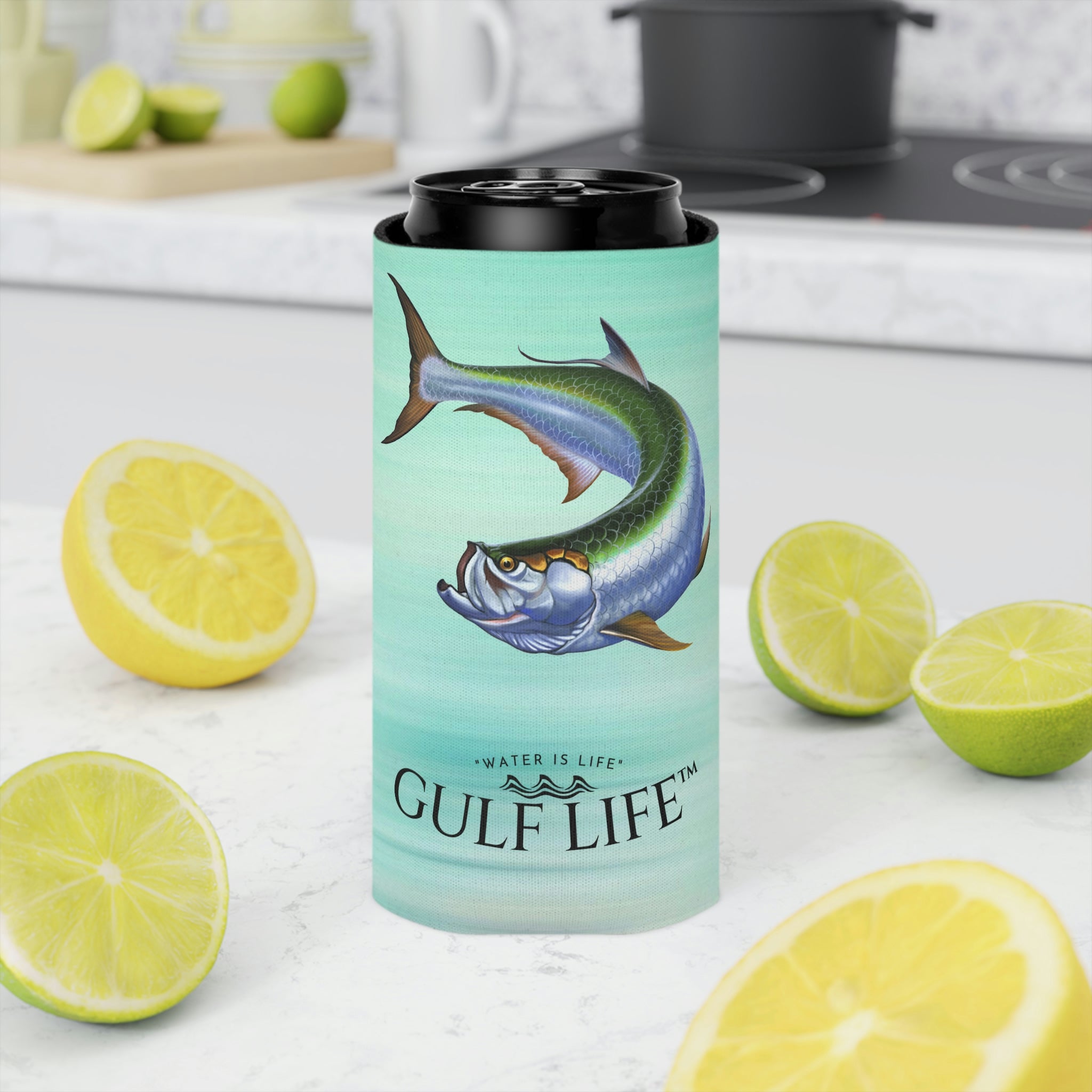 Gulf Life™ ~ Tarpon ~ Slim Can & Regular Size Koozie