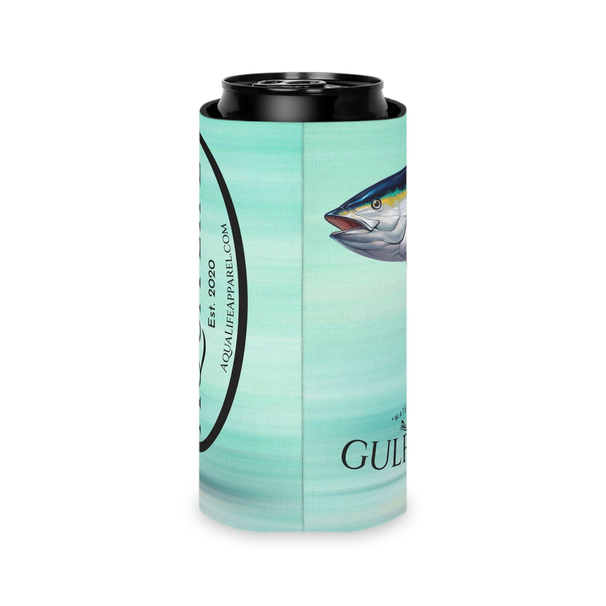 Gulf Life™ ~ Blackfin Tuna ~ Slim Can & Regular Size Koozie