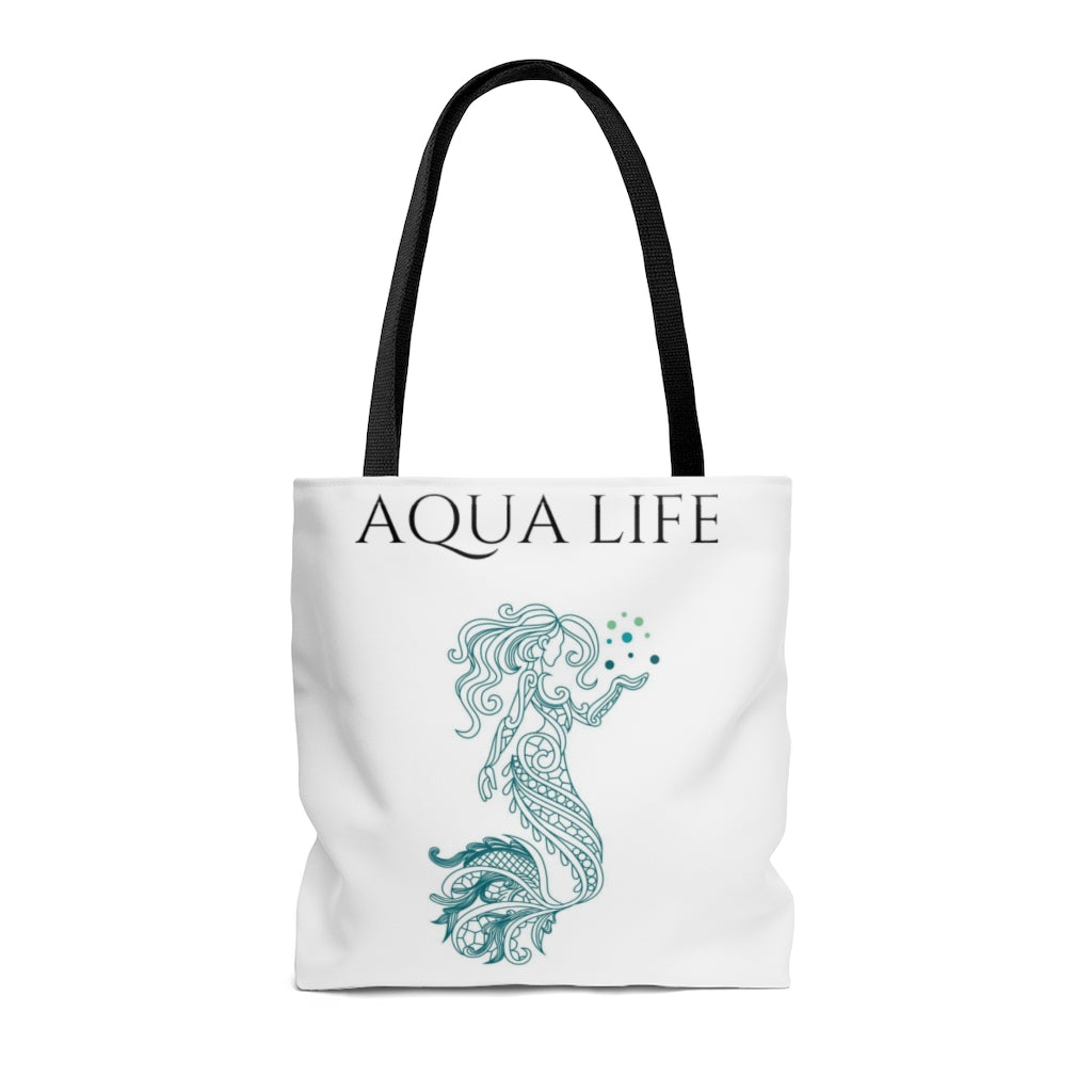 AQUA LIFE - Mermaid Tote Bag w/ hooks and palms