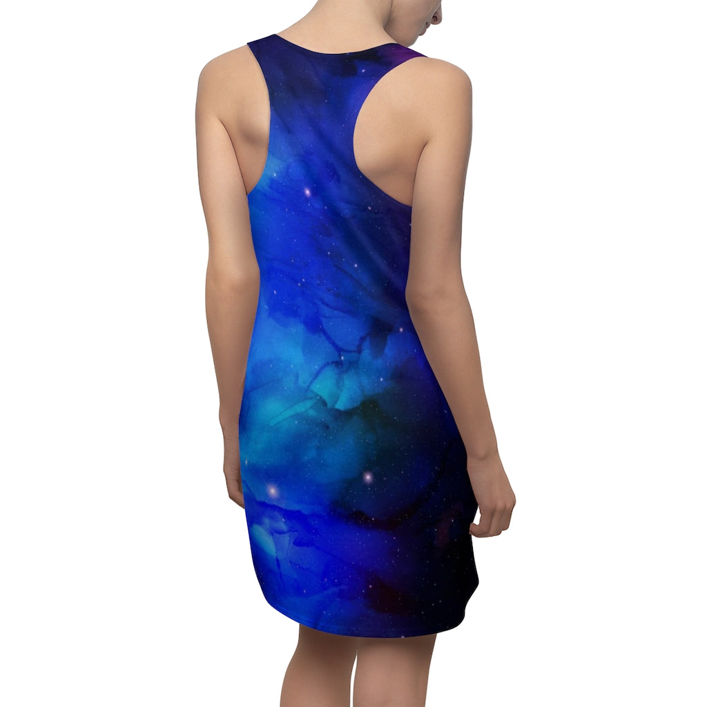 Women's Racerback Dress in Blu-Pur Nebula