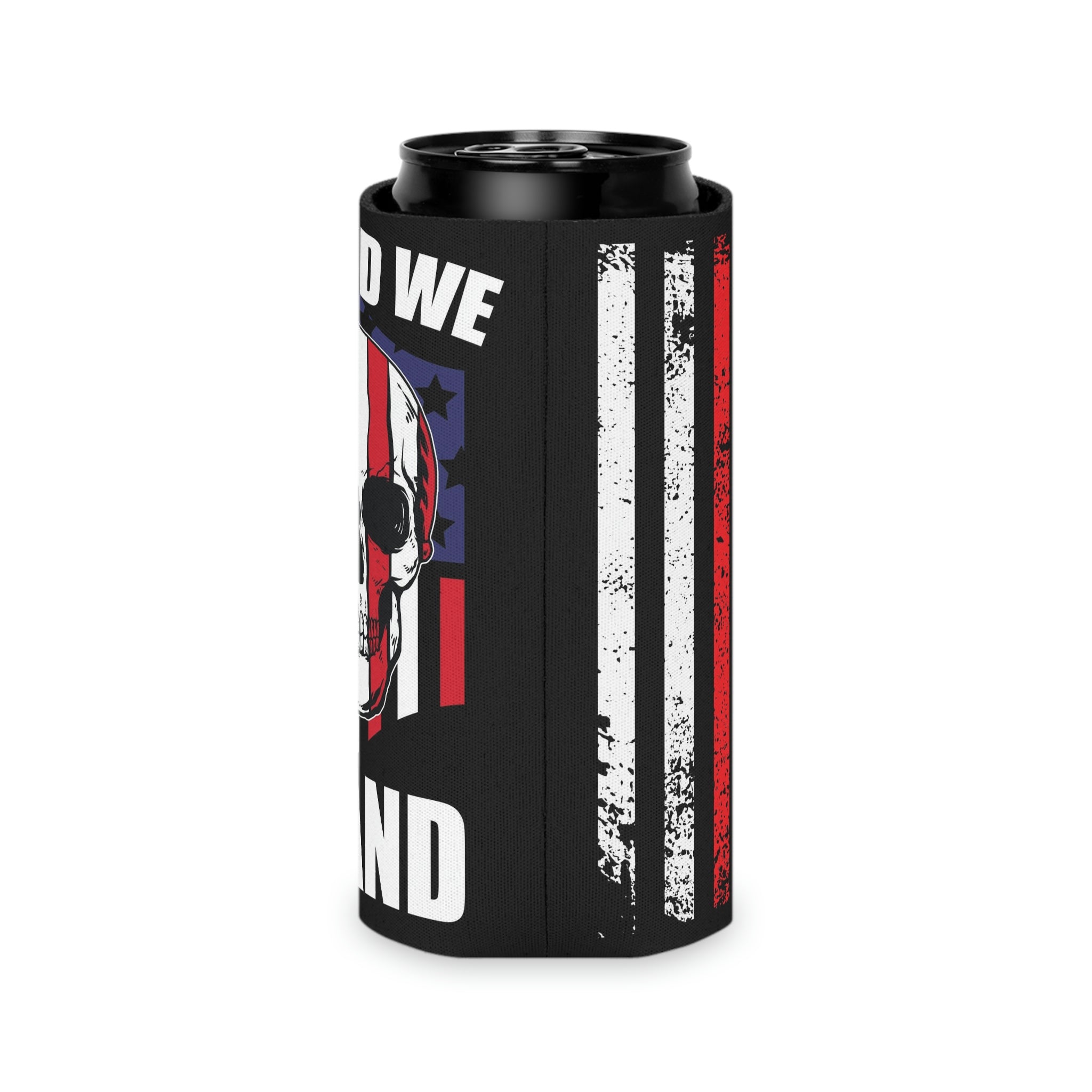 Aqua Life™ ~ Patriotic Series ~ United We Stand - USA Flag~Red Stripe ~ Slim & Regular Can Koozie