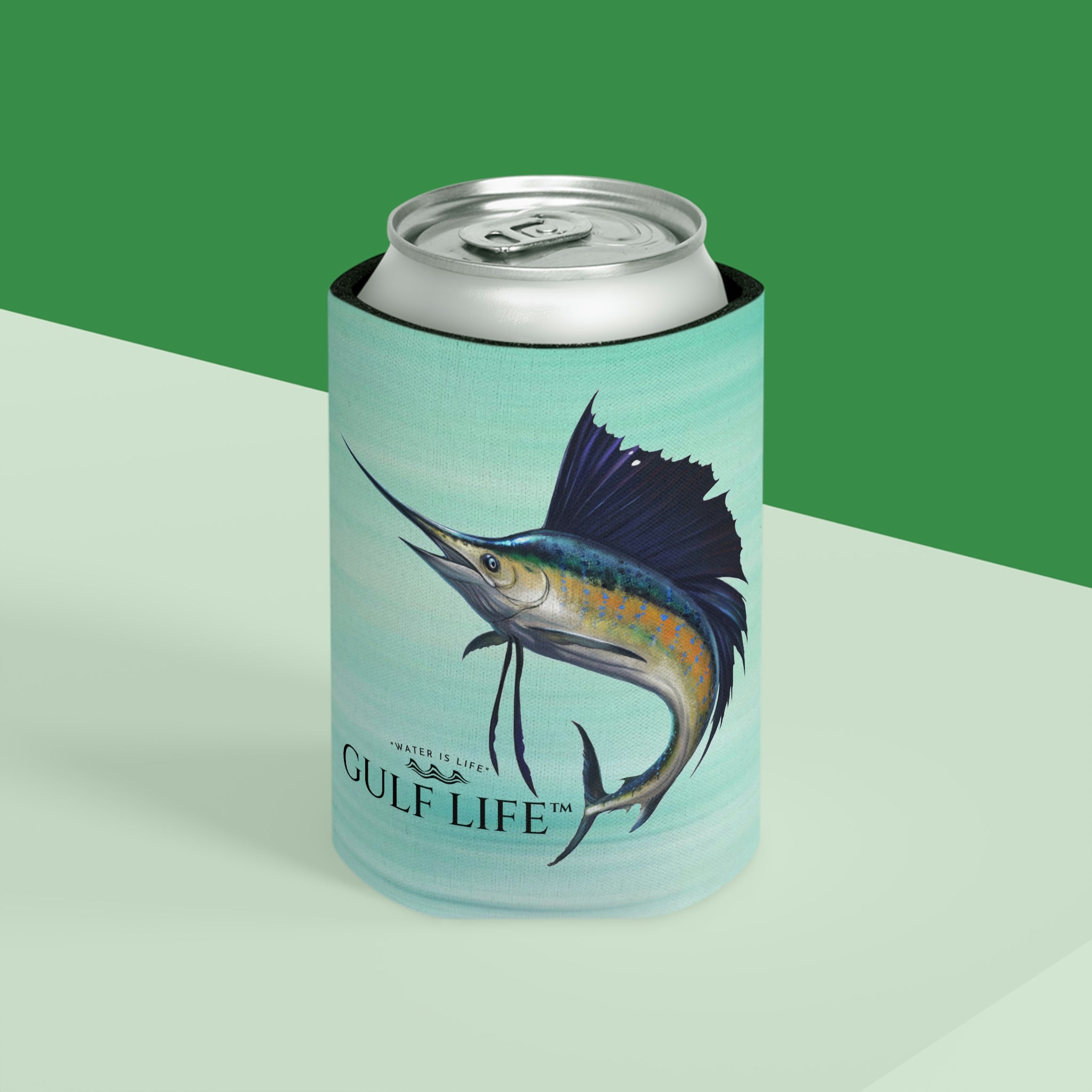 Gulf Life™ ~ Atlantic Sailfish ~ Slim Can & Regular Size Koozie