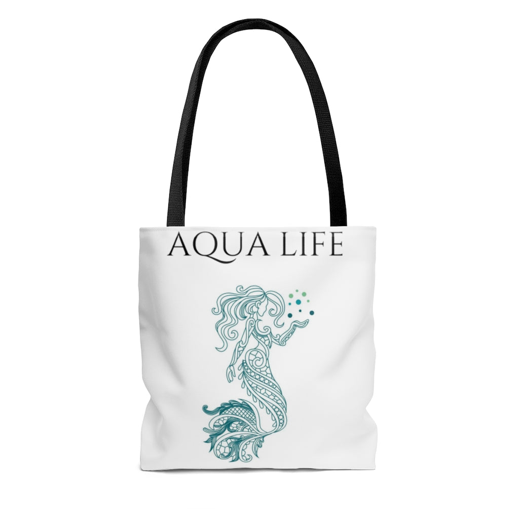 AQUA LIFE - Mermaid Tote Bag w/ hooks and palms