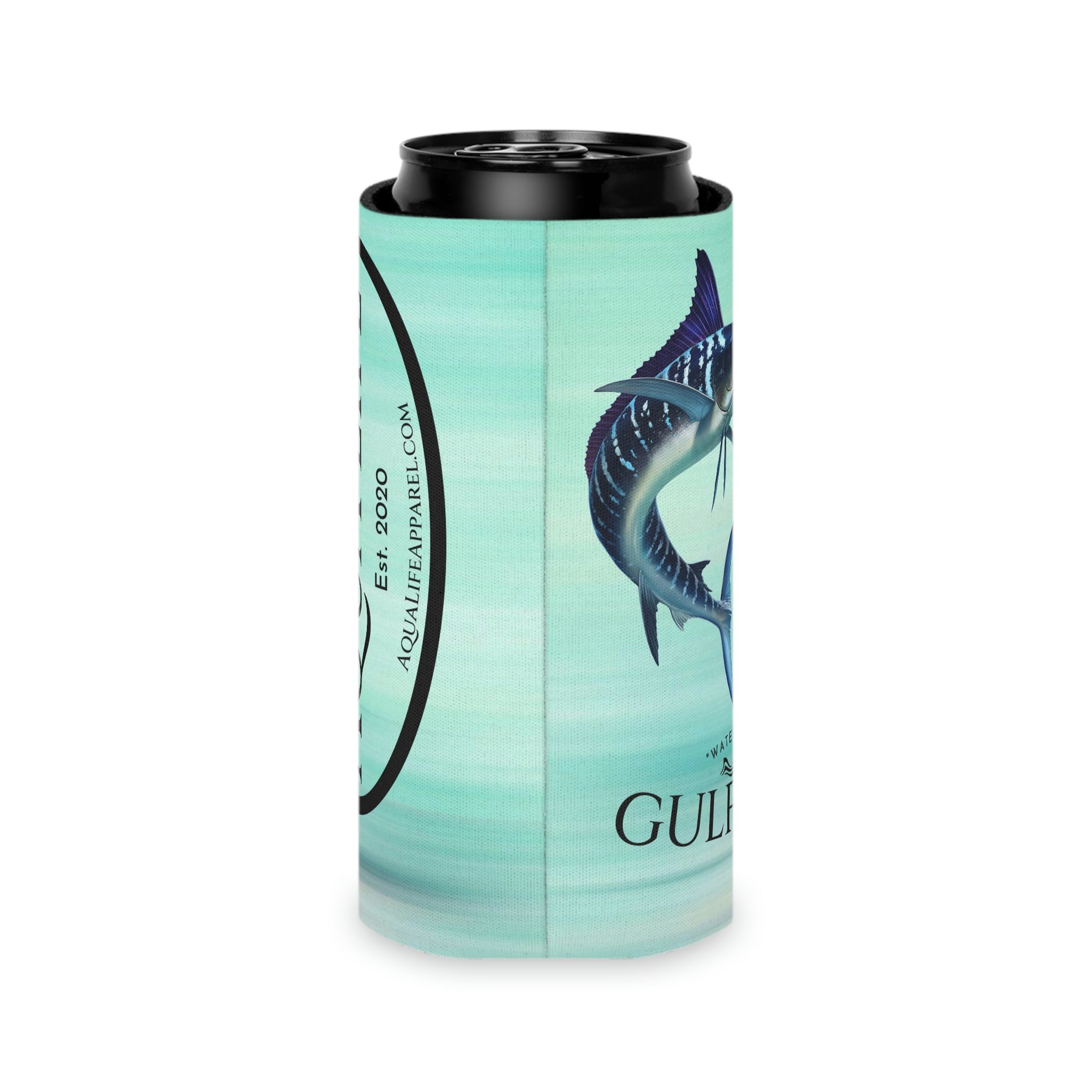 Gulf Life™ ~ Striped Marlin ~ Slim Can & Regular Size Koozie