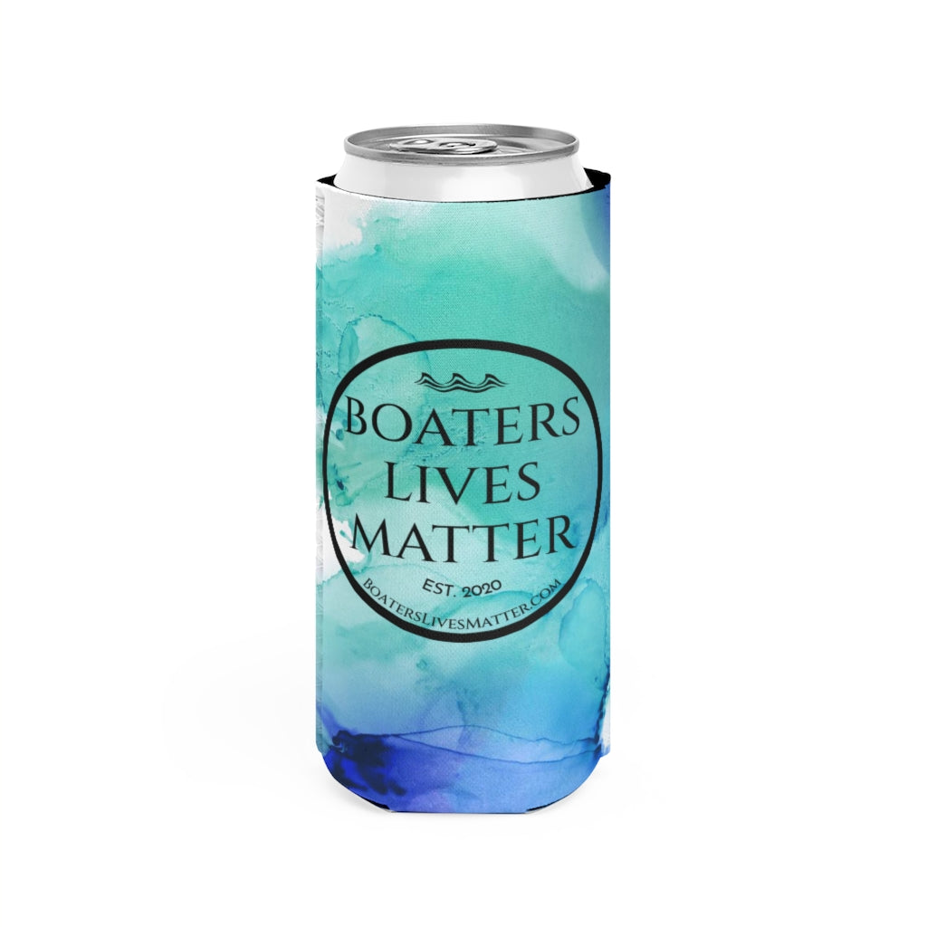 Boaters Lives Matter  with Seal ~ Slim Can Cooler