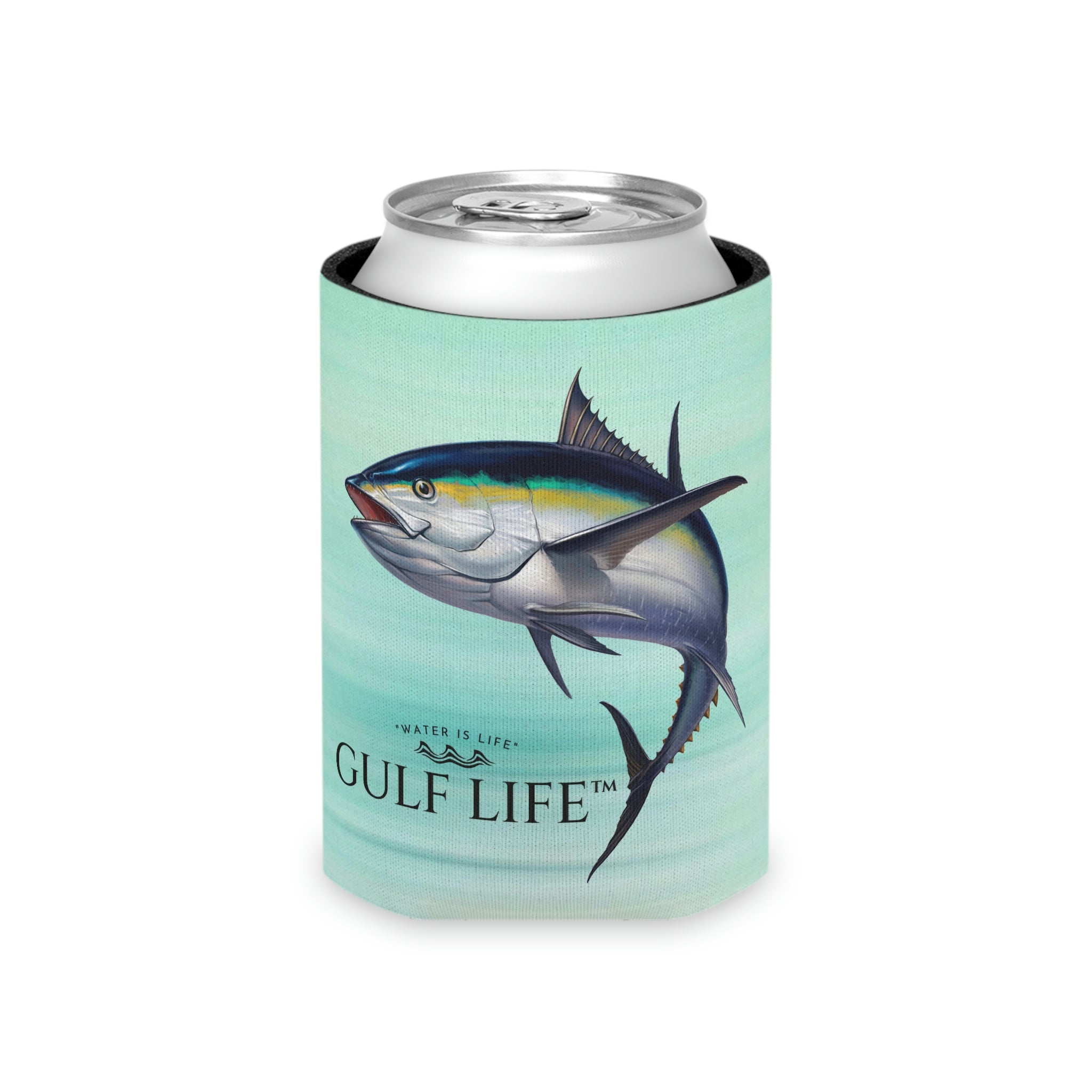 Gulf Life™ ~ Blackfin Tuna ~ Slim Can & Regular Size Koozie