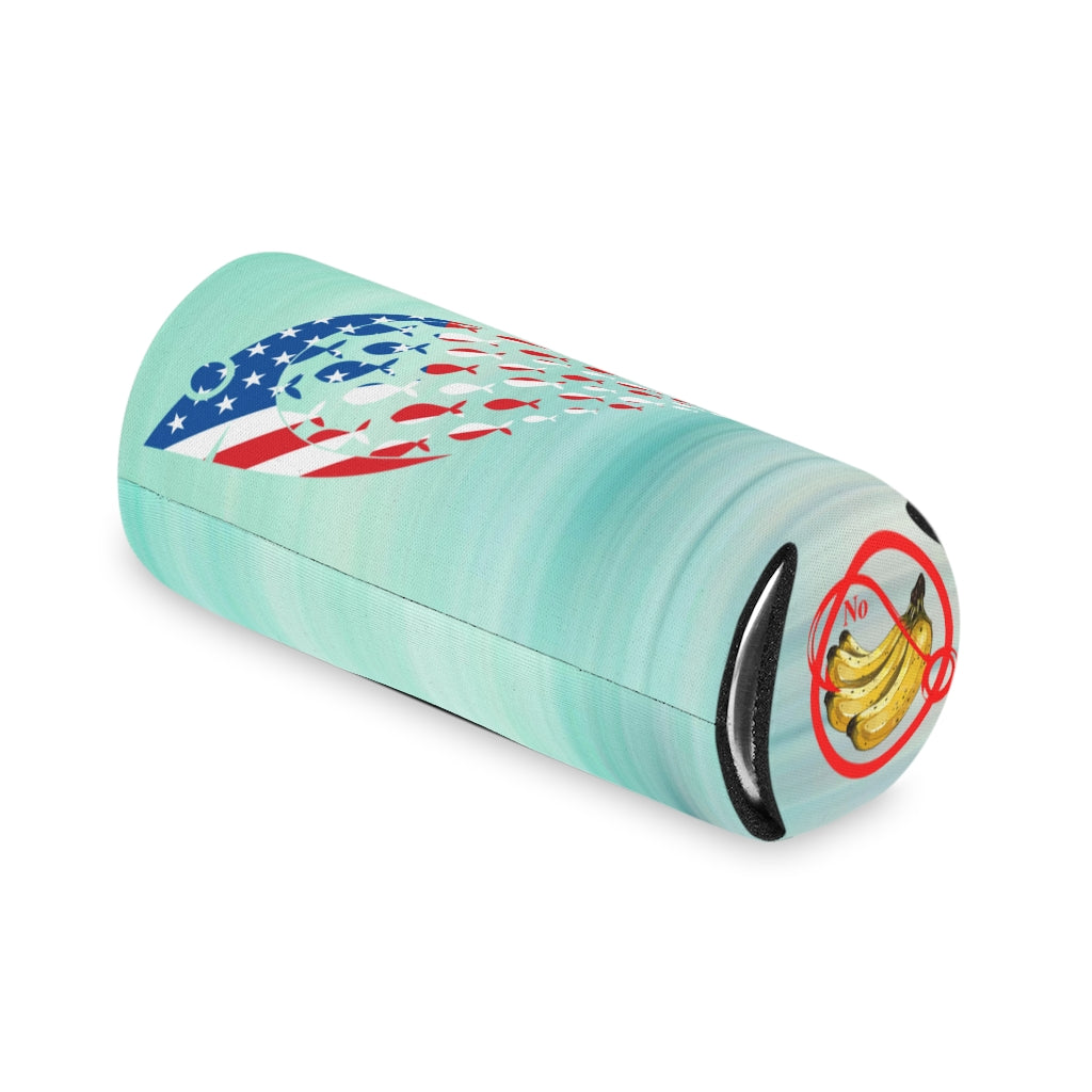 Aqua Life™ ~ Patriotic Series ~ USA Tuna Flag ~ Slim Can Koozie