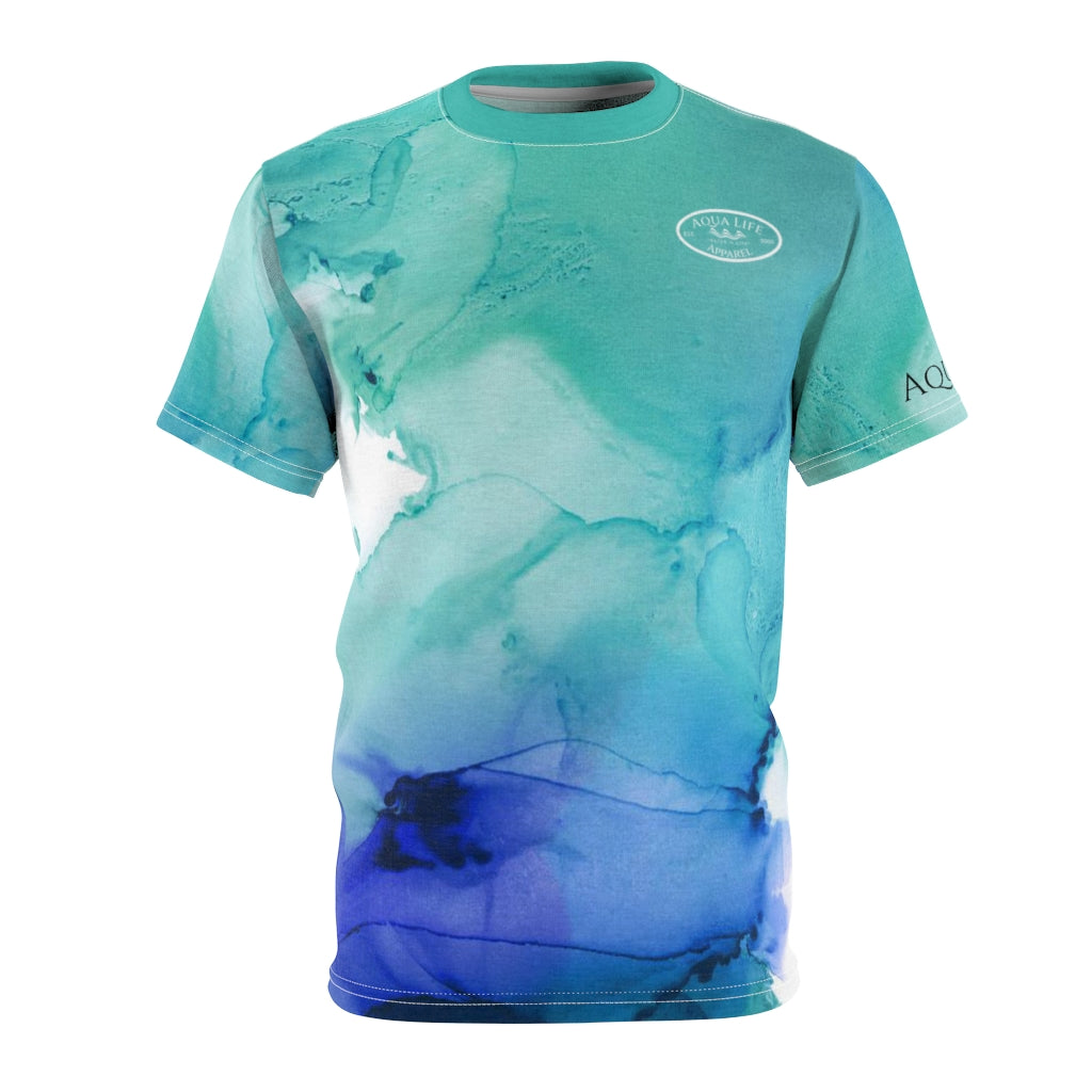 Marlin Performance Tee ~ Aqua-Blue Wash - Unisex Short Sleeve