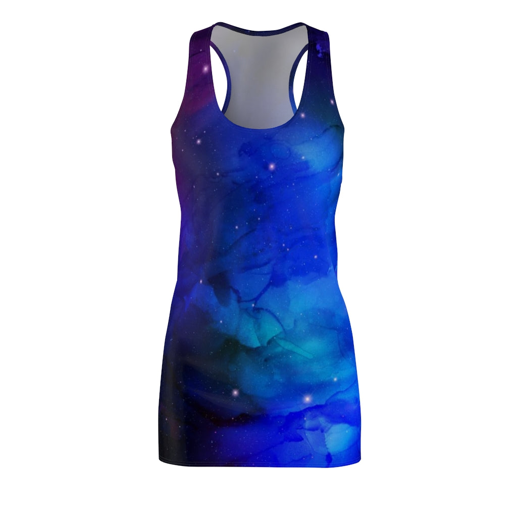 Women's Racerback Dress in Blu-Pur Nebula