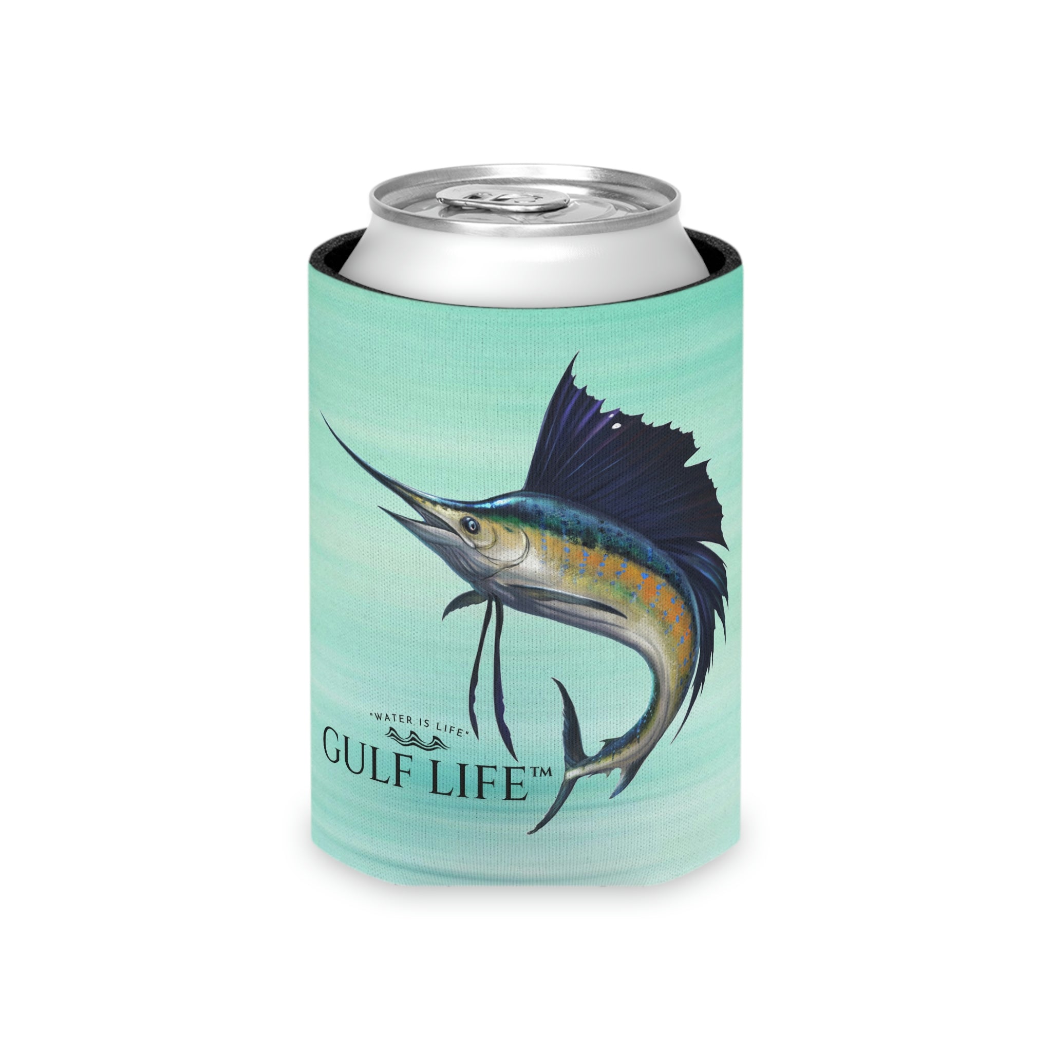 Gulf Life™ ~ Atlantic Sailfish ~ Slim Can & Regular Size Koozie